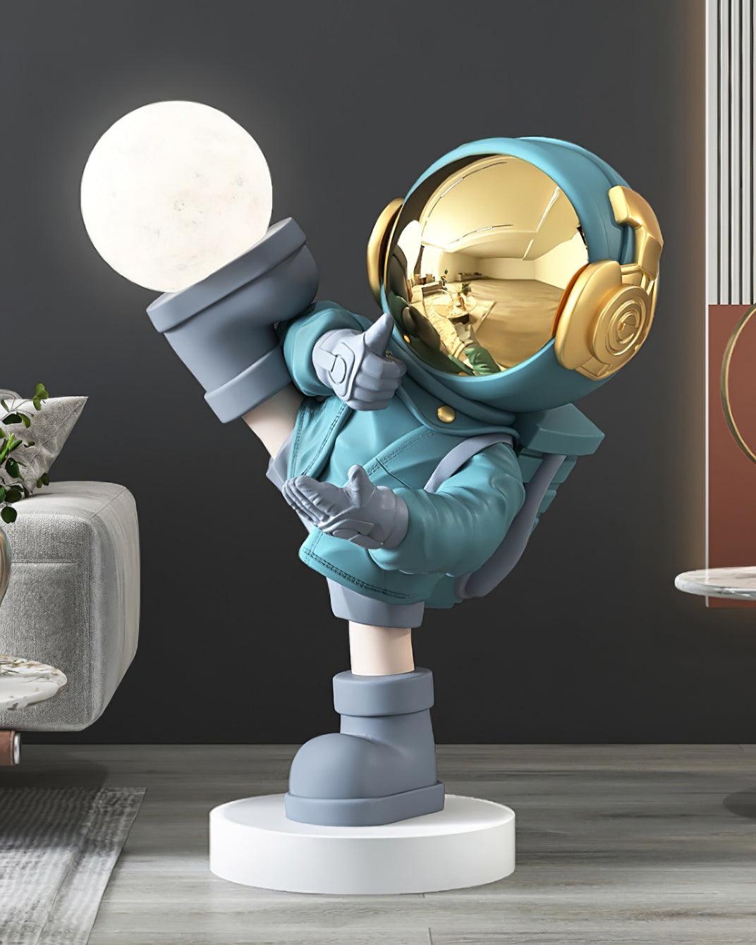 Effort Astronaut Rechargeable LED Floor Lamp with Built-in Battery - Perfect for Bedroom, Living Room, and Office Lighting