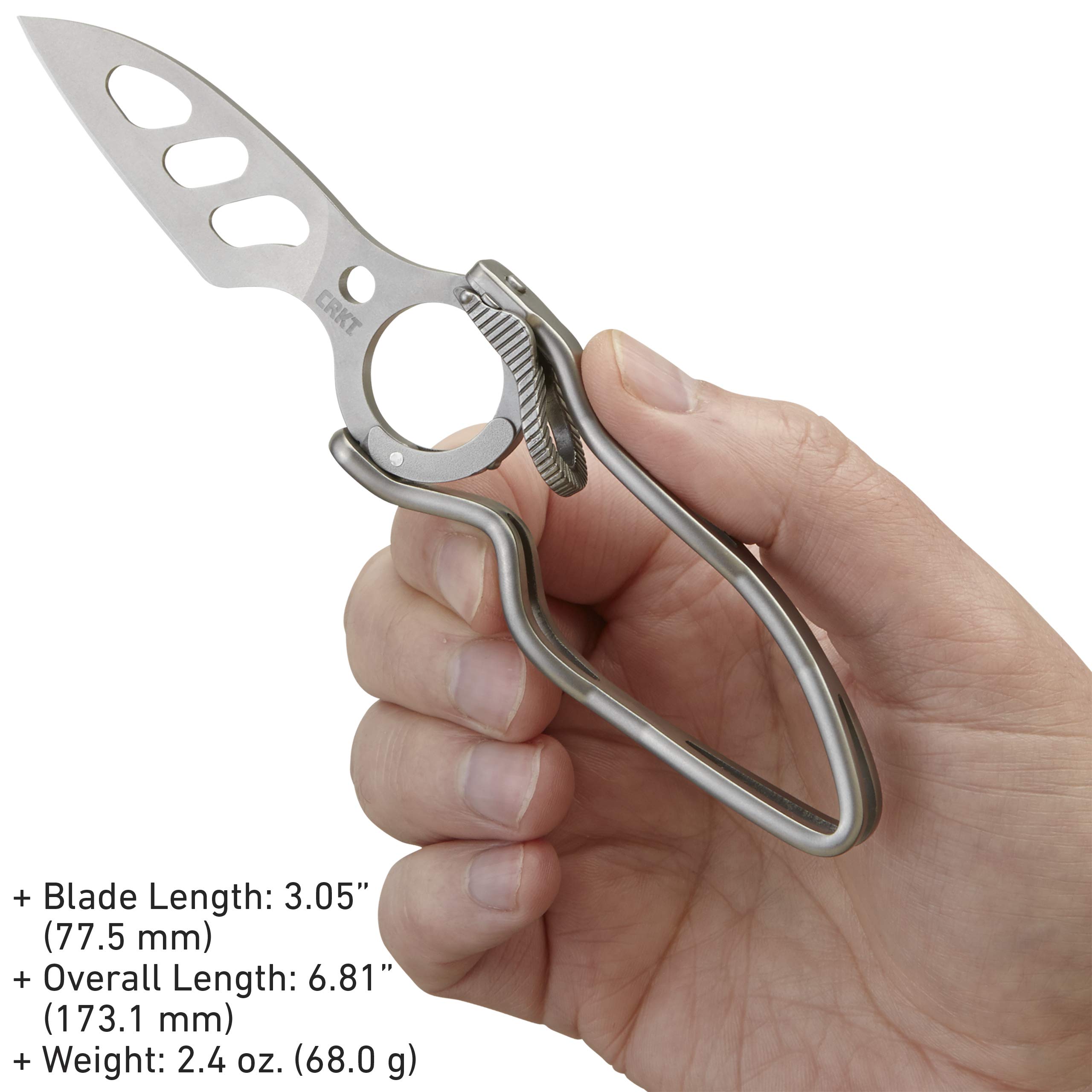 CRKT Daktyl EDC Pocket Knife - Bead Blast Blade, Slide Lock for Outdoor & Daily Use