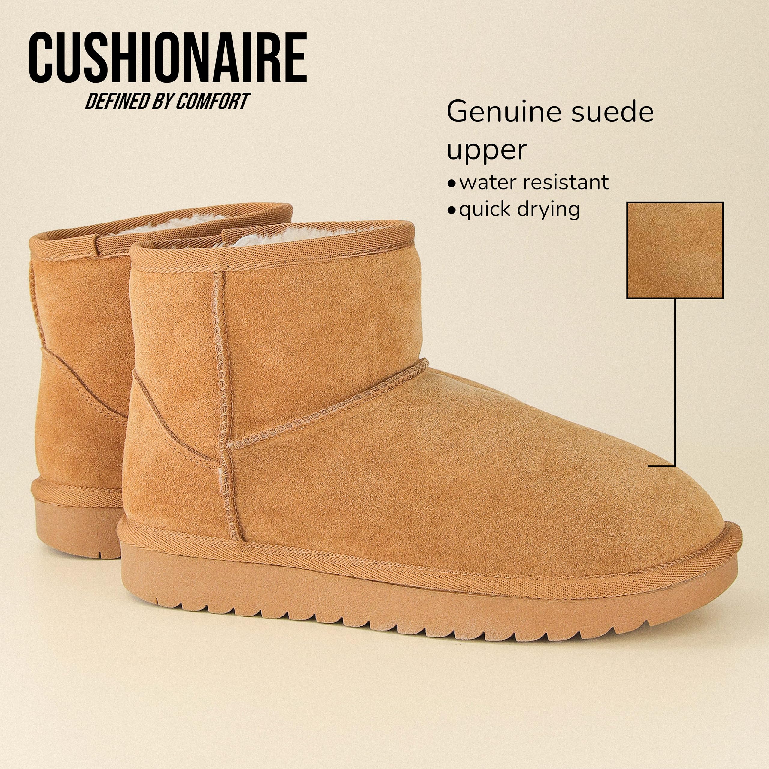 CUSHIONAIRE Women's Boots with Memory Foam - Comfortable for Walking & Work