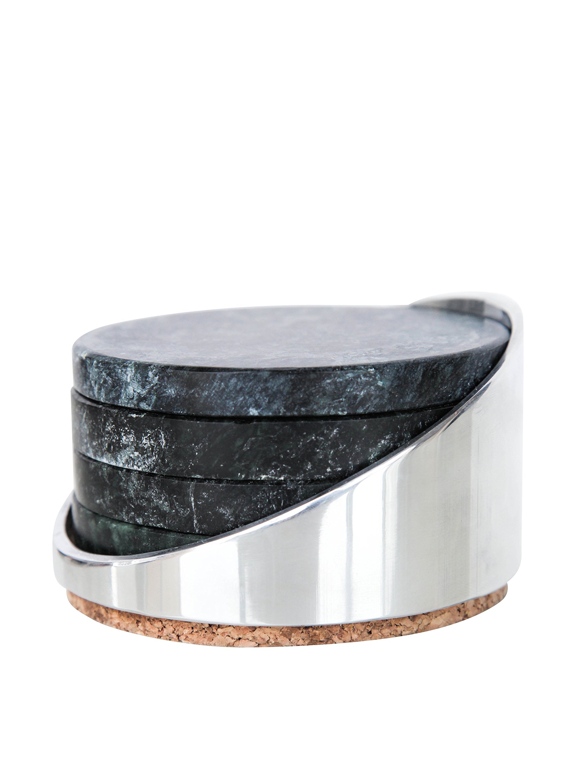 Premium Soapstone Coasters Set of 4 - Natural Stone Drink Coasters for Home & Office - Perfect for Protecting Tables from Hot & Cold Beverages
