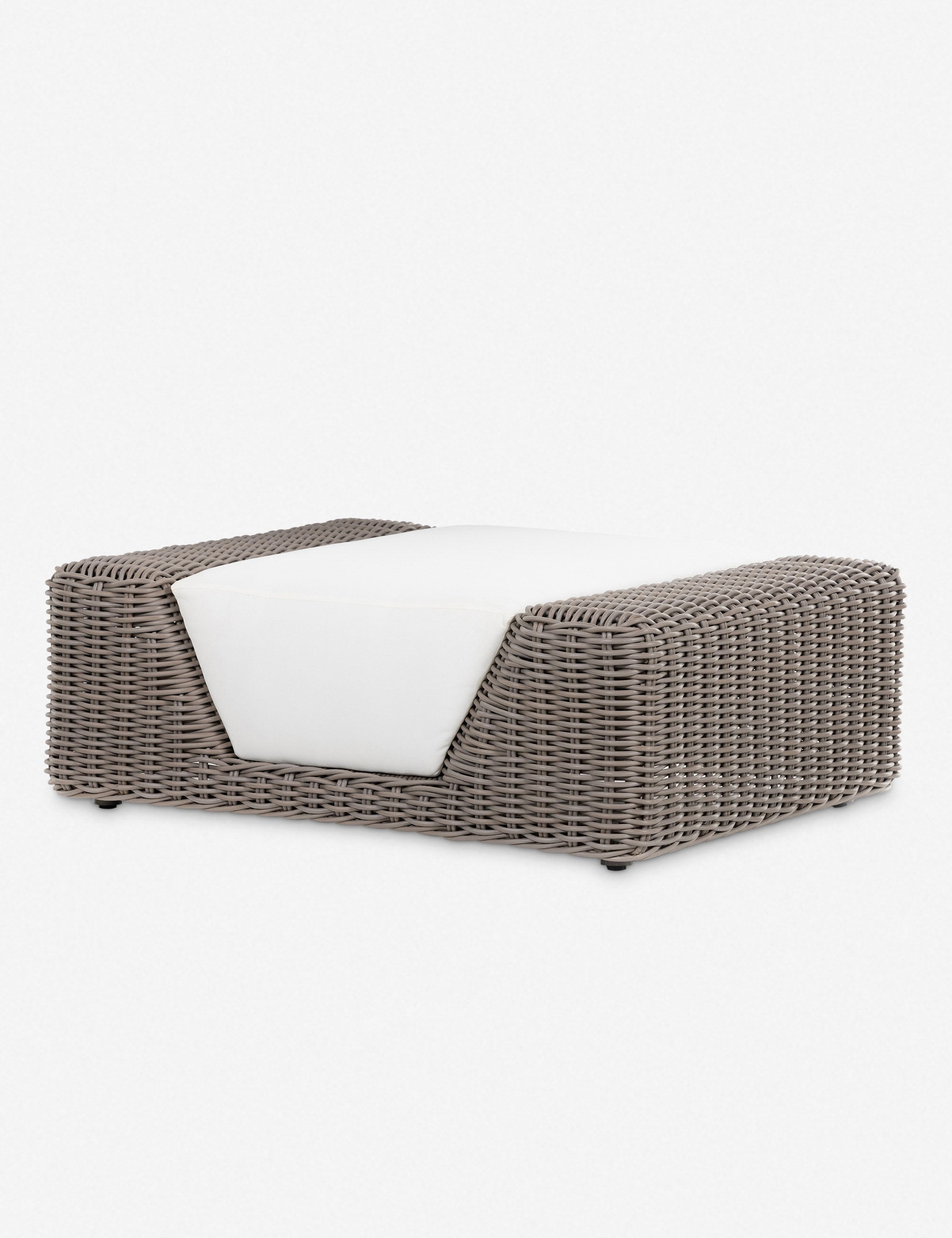 Eugenie Indoor Outdoor Ottoman - Waterproof & Weather-Resistant Patio Furniture for Living Room, Garden, Poolside - Perfect for Extra Seating & Storage