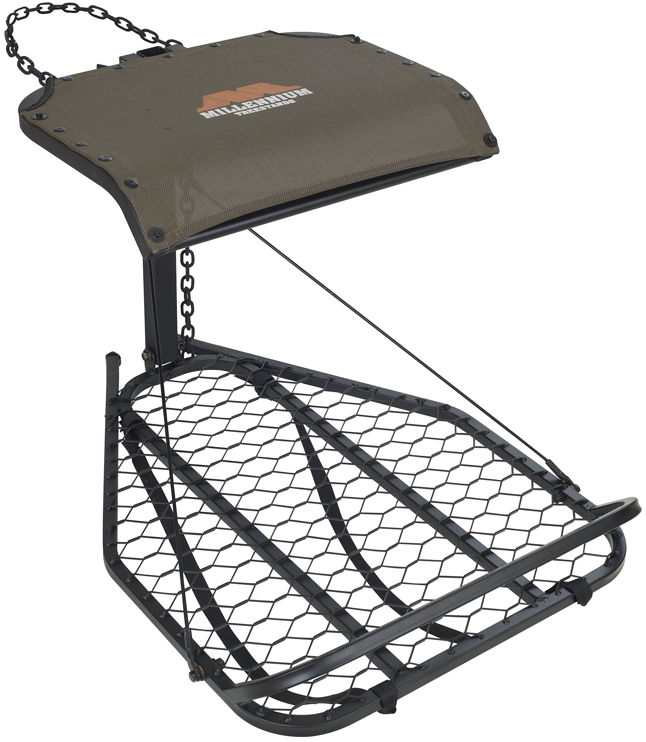 Millennium Treestands M25 Hang-On Tree Stand - Lightweight & Durable Hunting Stand for Deer Hunting, Black, One Size - Perfect for Bowhunting & Wildlife Observation in Wooded Areas