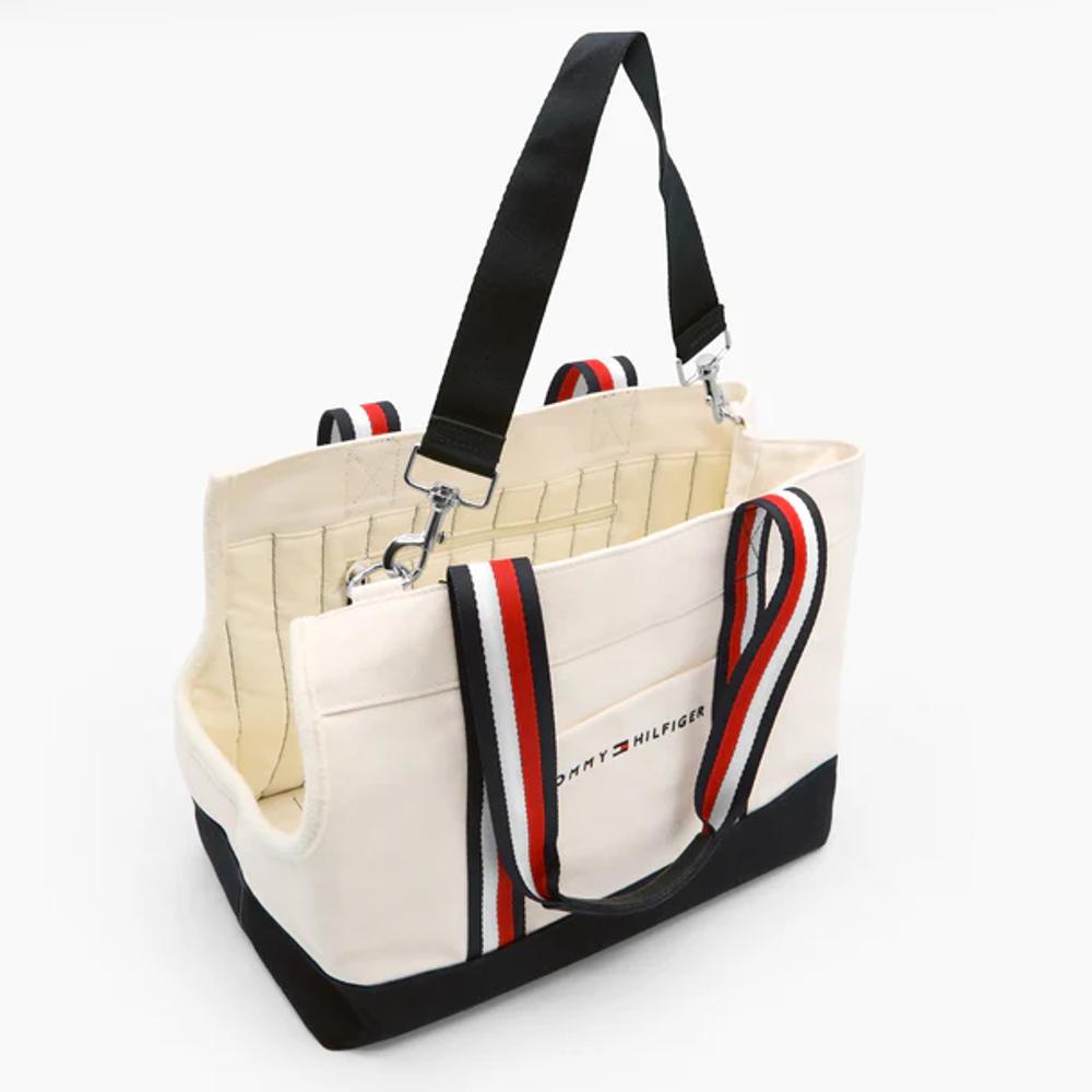 Durable Pet Canvas Tote Bag for Dogs & Cats - Eco-Friendly Pet Carrier with Padded Shoulder Strap - Perfect for Vet Visits, Travel & Daily Walks