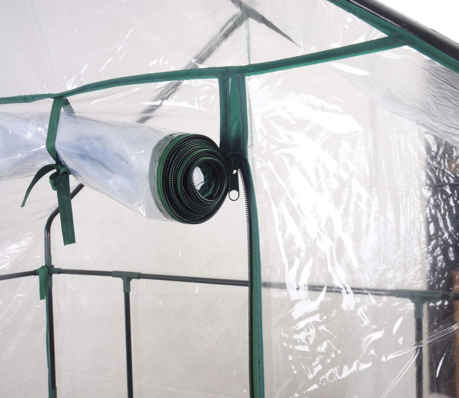 Walk-in Greenhouse with Observation Windows - Large Indoor Outdoor Greenhouse with 6 Sturdy Shelves for Growing Plants, Seedlings, Herbs & Flowers Year-Round - Perfect for Backyard Gardening, Urban Farming & Seasonal Plant Protection