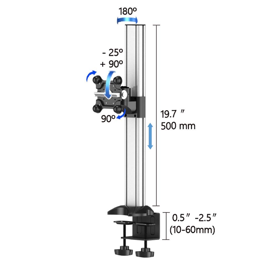 Adjustable Single Monitor Stand for Apple iMac & MacBook - Ergonomic Desk Mount with Height & Tilt Adjustment - Perfect for Home Office, Gaming & Workspace Setup