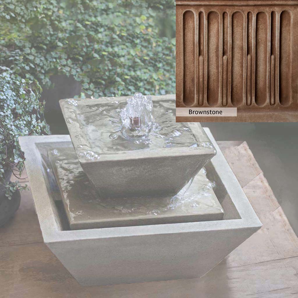 Campania International M Series Kenzo Outdoor Water Fountain - Elegant Garden Decor for Patio, Yard, and Landscape Design