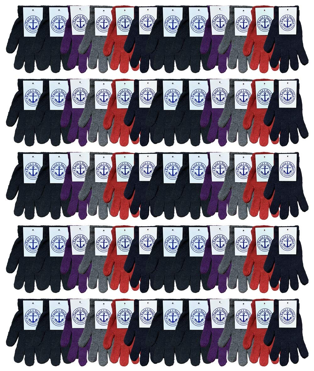 Yacht & Smith Wholesale Bulk Winter Gloves for Men & Women - Thermal Insulated Cold Weather Gloves (Pack of 12) - Perfect for Skiing, Snowboarding, and Outdoor Winter Activities