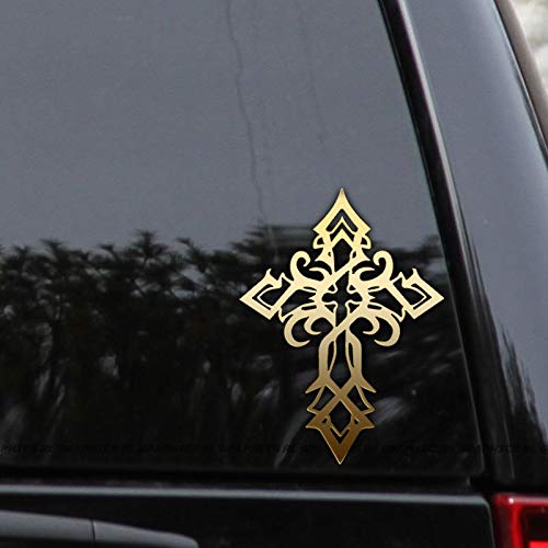 Celtic Cross Tribal Decal Sticker - Irish Christian Religious Vinyl Art for Car Window, Laptop, Phone, Notebook | Perfect for Home Decor, Office, Church & Gift Giving