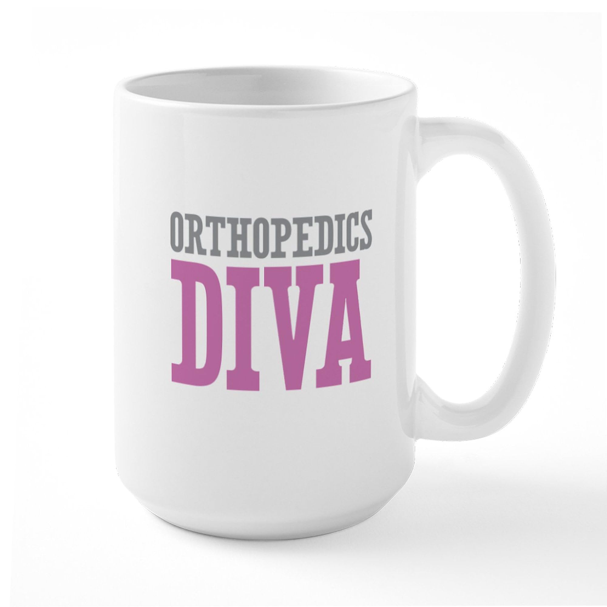 Orthopedic Ceramic Coffee Mug 15 oz (444 ml) - Comfort Grip Handle for Easy Use - Perfect for Hot Drinks, Tea, Coffee, or Cocoa at Home, Office, or Gifts
