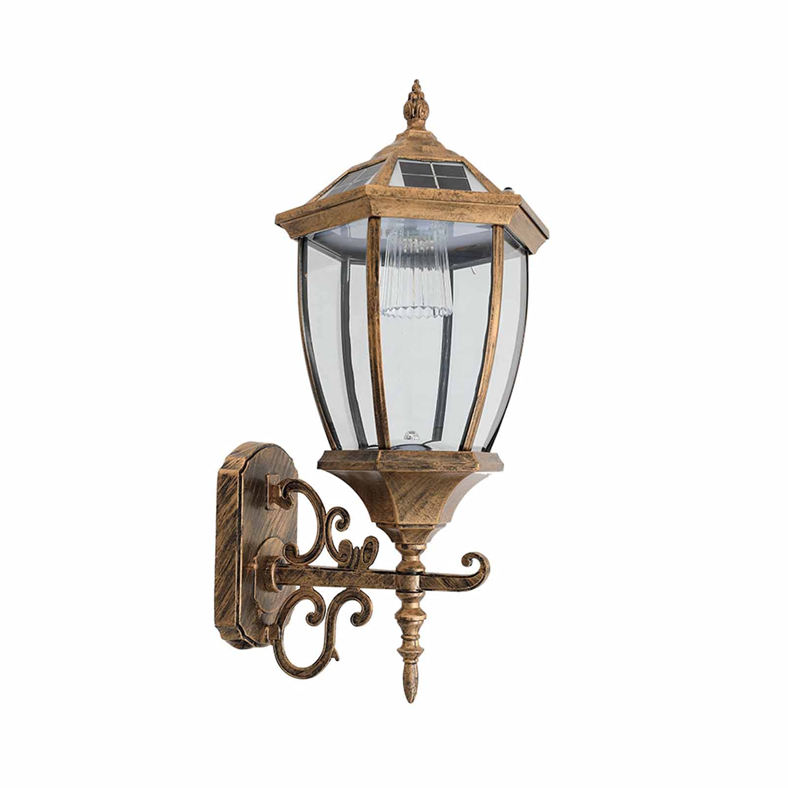 Solar Powered Outdoor Wall Lantern with Motion Sensor - Waterproof Black LED Porch Light for Garage, Garden, Yard & Patio | Energy-Efficient Solar Sconce Lighting for Home Security & Pathway Illumination