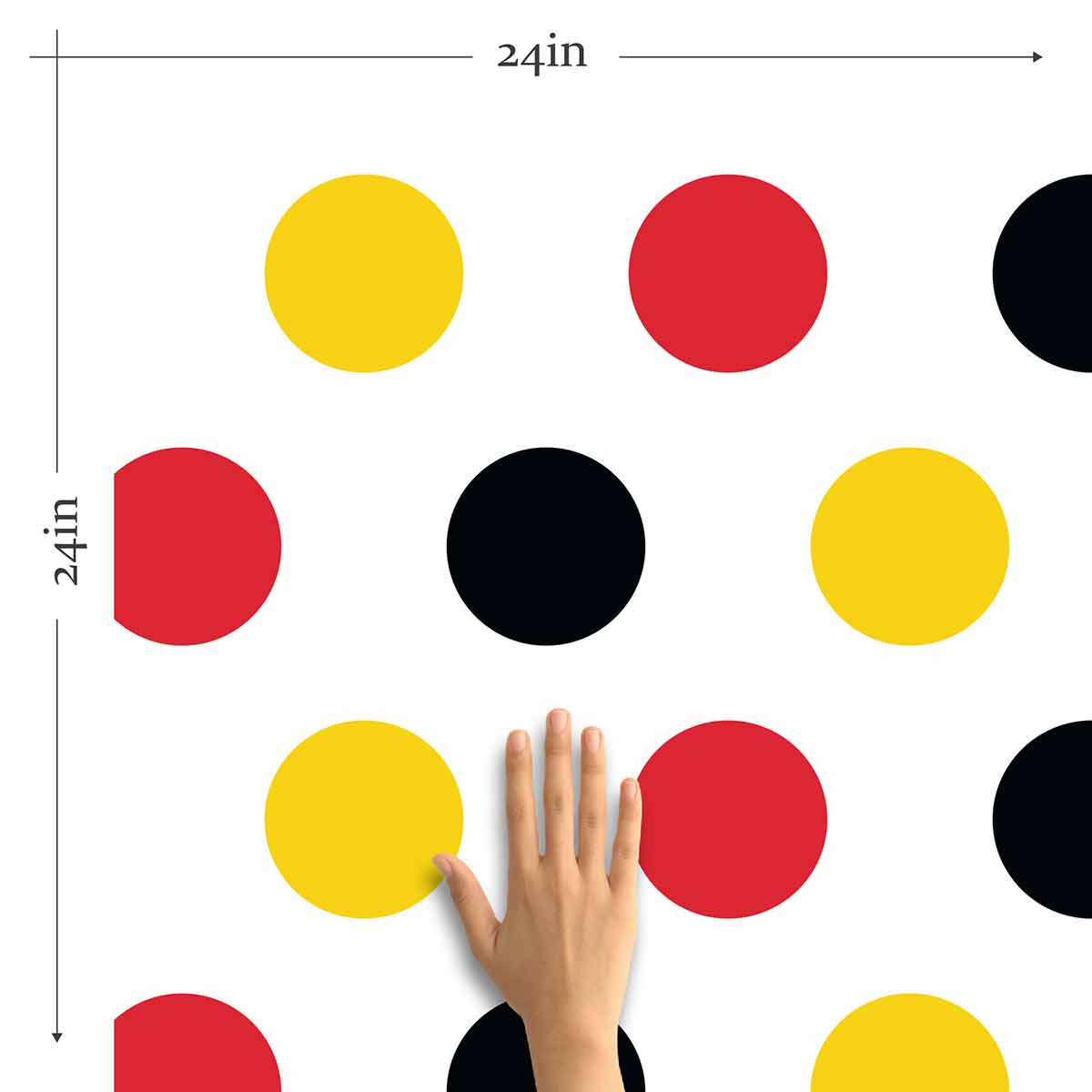 Red Polka Dot Peel and Stick Removable Wallpaper - Self-Adhesive Decorative Wall Covering for Bedroom, Living Room, Nursery & Home Decor - Easy to Install & Remove