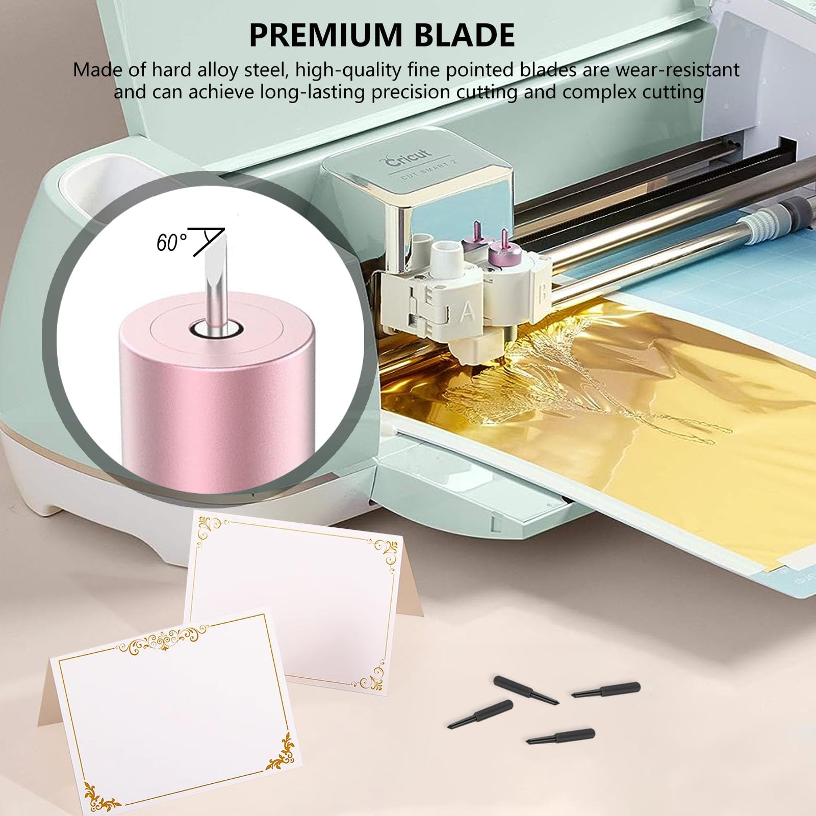 20-Pack Deep Point Blades for Cricut Maker 3/Maker/Explore 3/Explore Air 2 - Premium Cutting Blades for Leather, EVA Foam, Aluminum Foil & More - Perfect for DIY Crafts, Vinyl Projects & Scrapbooking