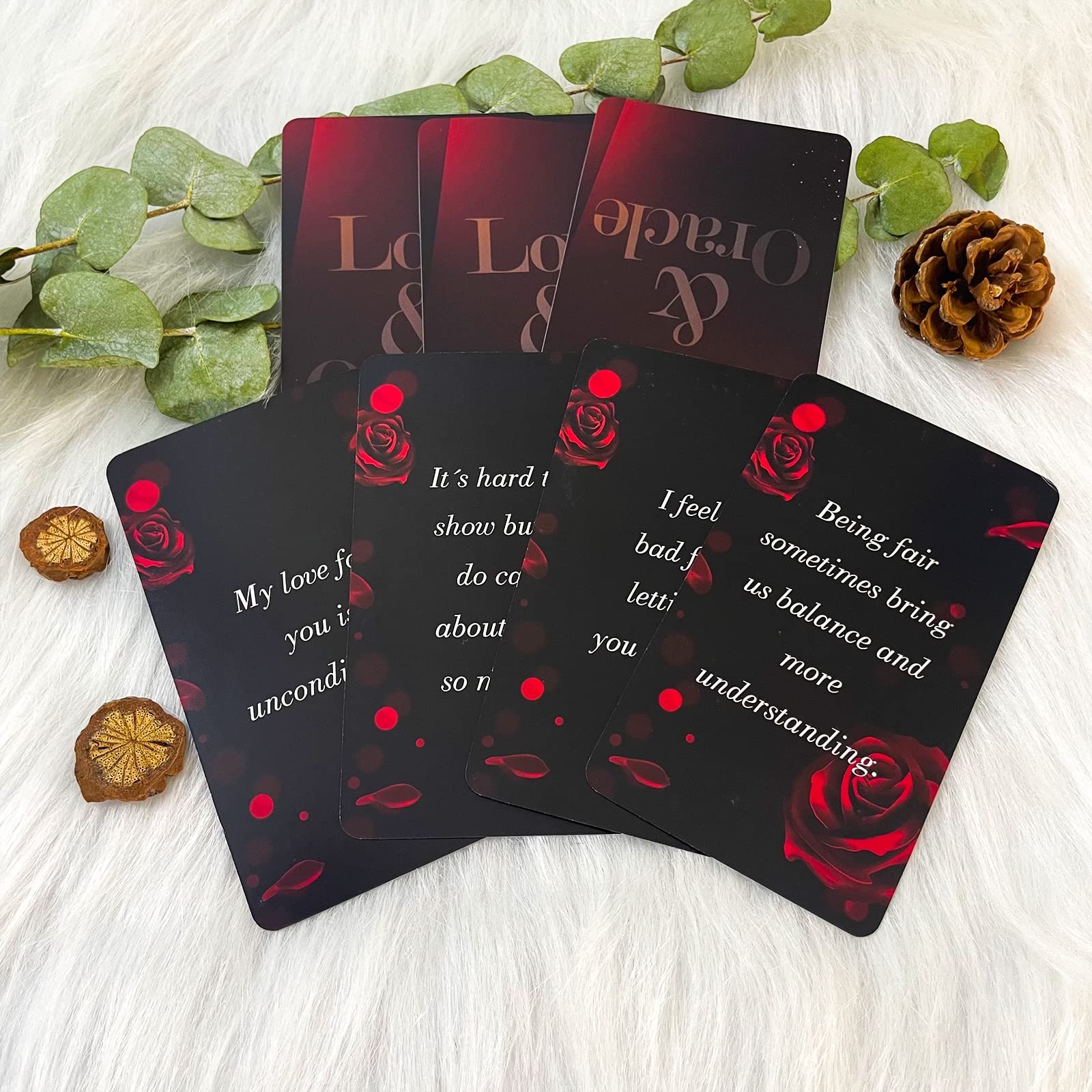 56 Love Oracle Cards Deck with Meanings - Twin Flame & Tarot Cards for Beginners | Self-Discovery, Relationship Healing & Spiritual Guidance Gift Set