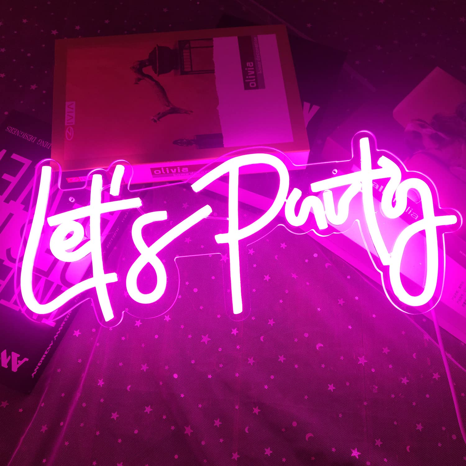 Pink Neon Light Sign - 16''x7'' LED Neon Wall Decor for Parties | Bachelorette, Engagement, Birthday, Wedding & Christmas | Perfect for Home, Bar, Cafe & Event Decor