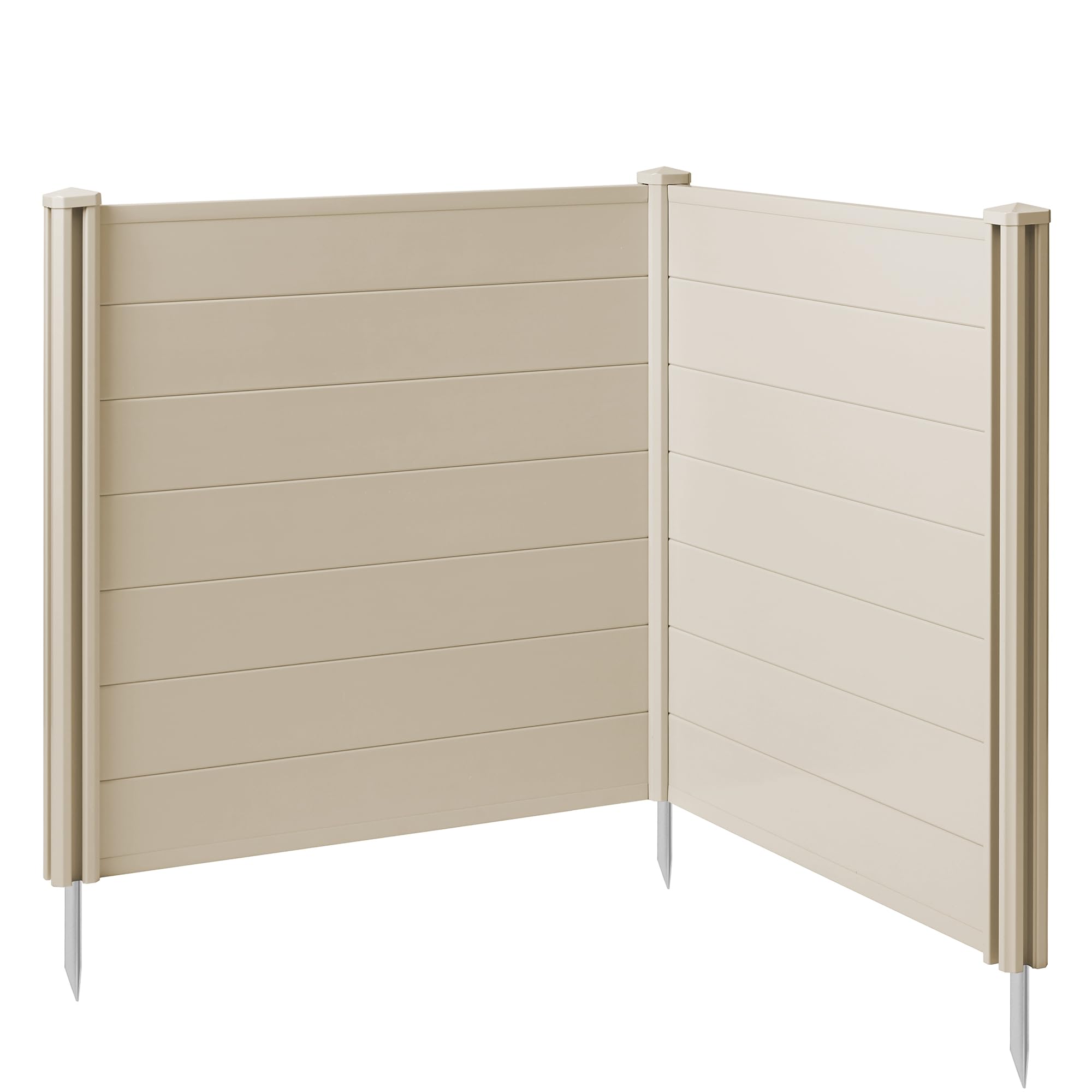 Casafield 42x42 Inch Outdoor Privacy Screen - Durable Vinyl Fence Panel for AC Units, Trash Cans & Pool Equipment - Tan Color - Perfect for Backyard, Patio & Garden Privacy Solutions