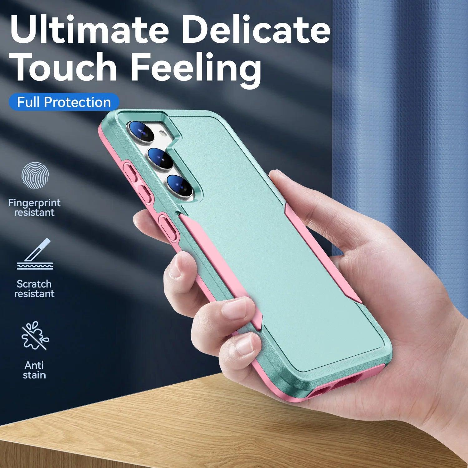 Samsung Galaxy S24 Shockproof Case - Heavy Duty Anti-Slip Protective Phone Cover for Everyday Use, Outdoor Activities & Travel