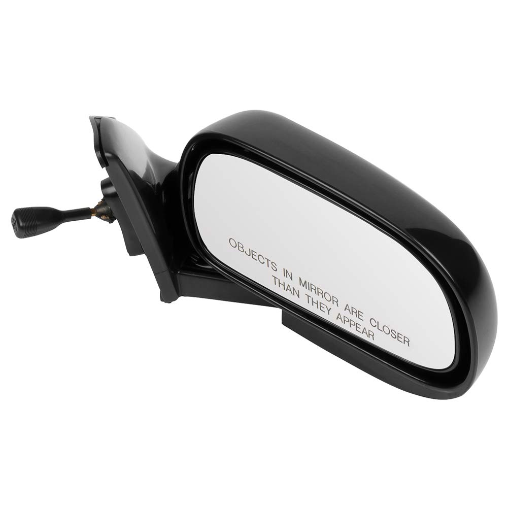 OCPTY Black Right Side Mirror Replacement for 1993-1997 Toyota Corolla - Textured Glass, Manual Remote & Folding | Perfect for Parking, Lane Changes & Improved Visibility