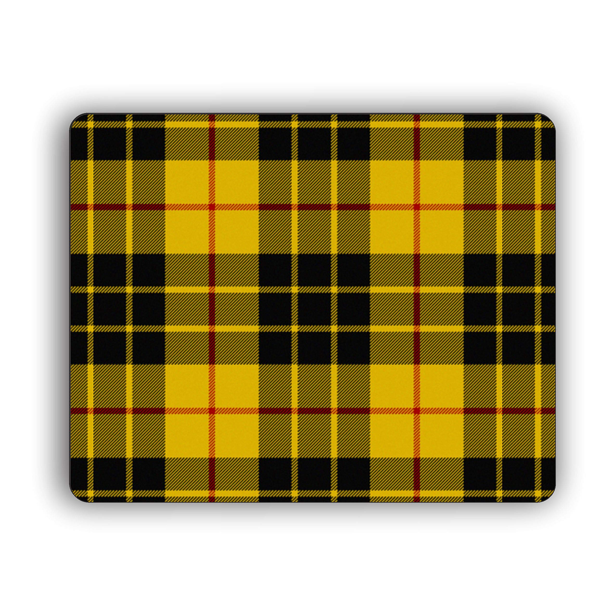 MacLeod Scottish Clan Tartan Crest Mouse Pad - Non-Slip Rubber Base Computer Desk Accessory for Office, Gaming & Home Use