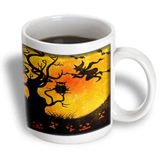 3D Rose Halloween Themed Ceramic Coffee Mug - 11 oz Spooky Holiday Drinkware for Parties, Home Decor & Gifts