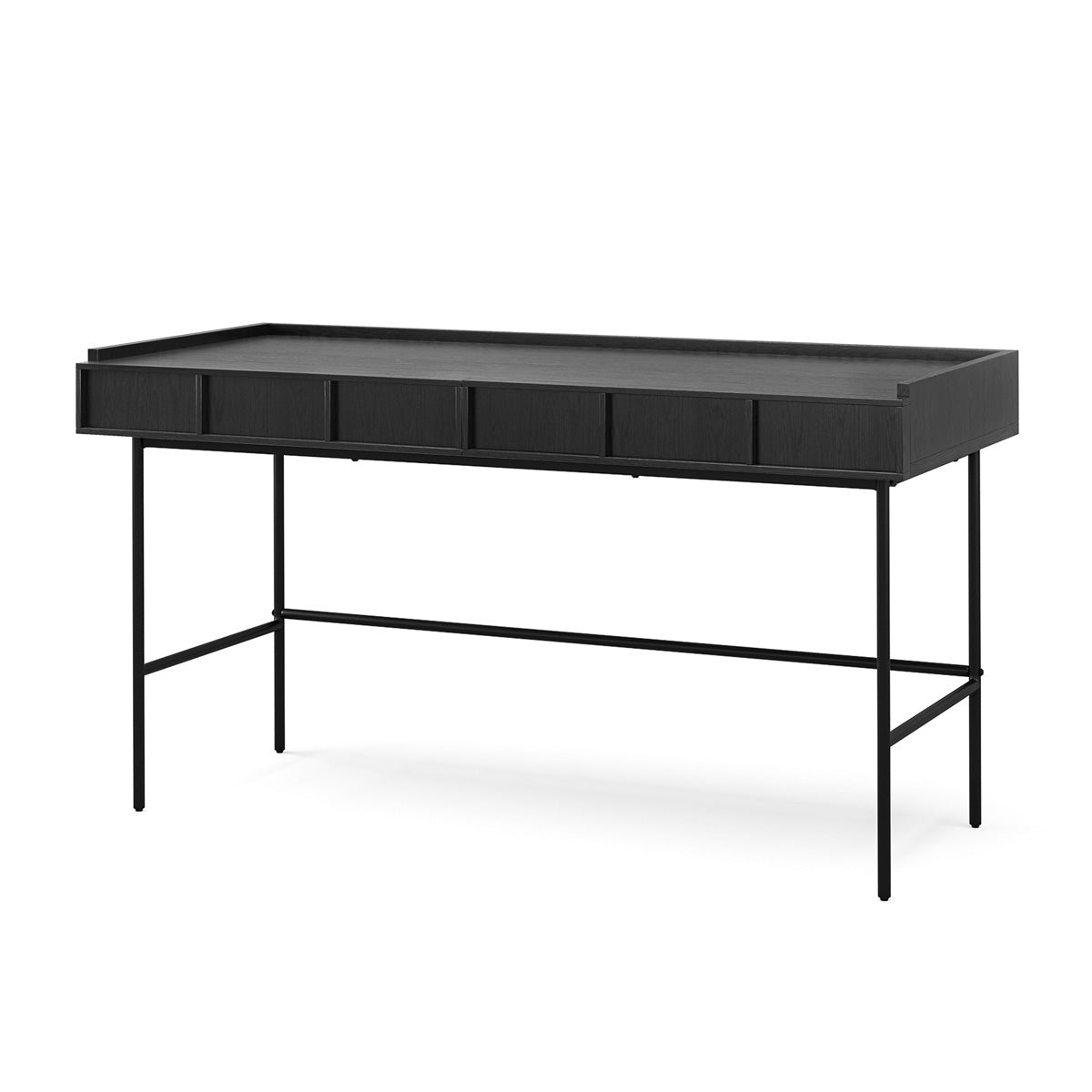 Isla 2 Drawer Writing Desk - Modern Home Office Furniture for Small Spaces, Study & Work from Home (White Finish)