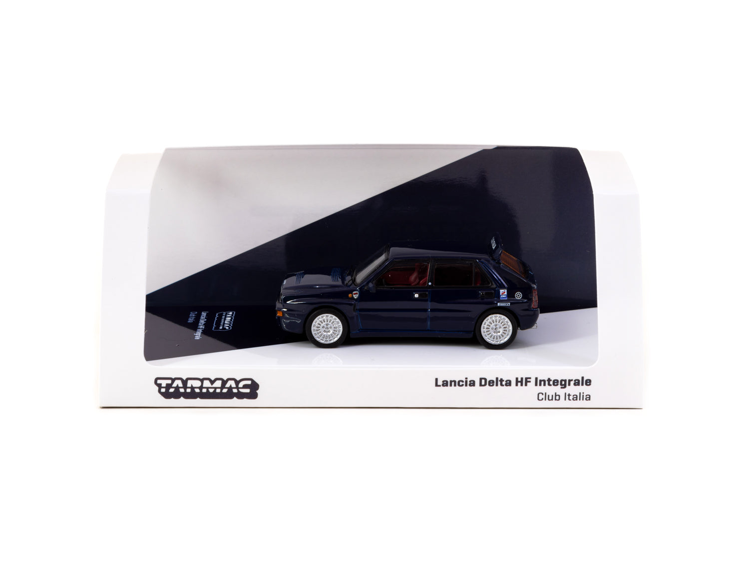 Tarmac Works 1/64 Scale Lancia Delta HF Integrale Club Italia Diecast Model Car - Collectible Miniature for Display, Racing Enthusiasts & Italian Car Fans