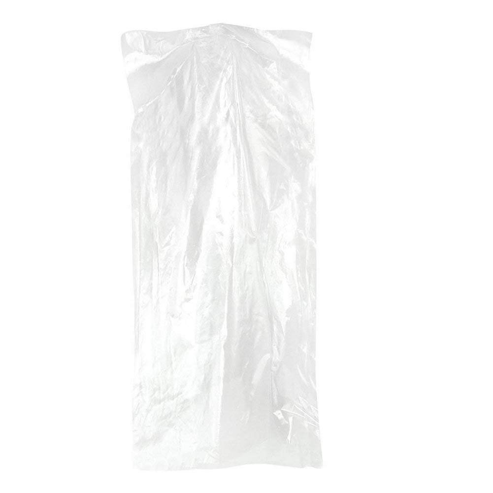 50 Pack Clear Garment Bags for Suits, Dresses & Clothing Storage - 60x120cm Transparent Wardrobe Protectors - Perfect for Travel, Moving & Closet Organization