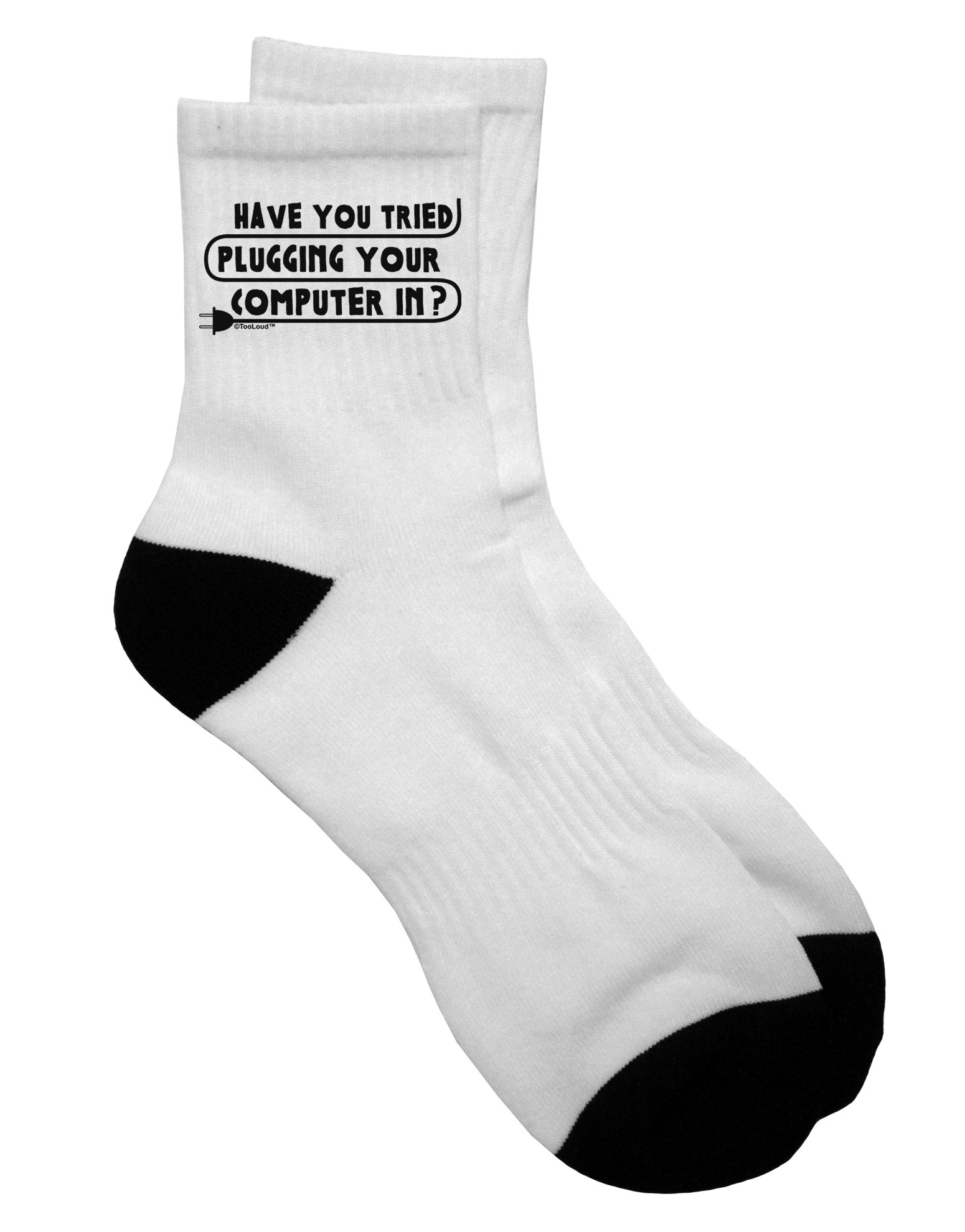 TooLoud Computer Geek Socks for Adults - Funny Tech-Themed Crew Socks for Gamers, Programmers & Office Workers - Perfect Gift for Computer Nerds & IT Professionals