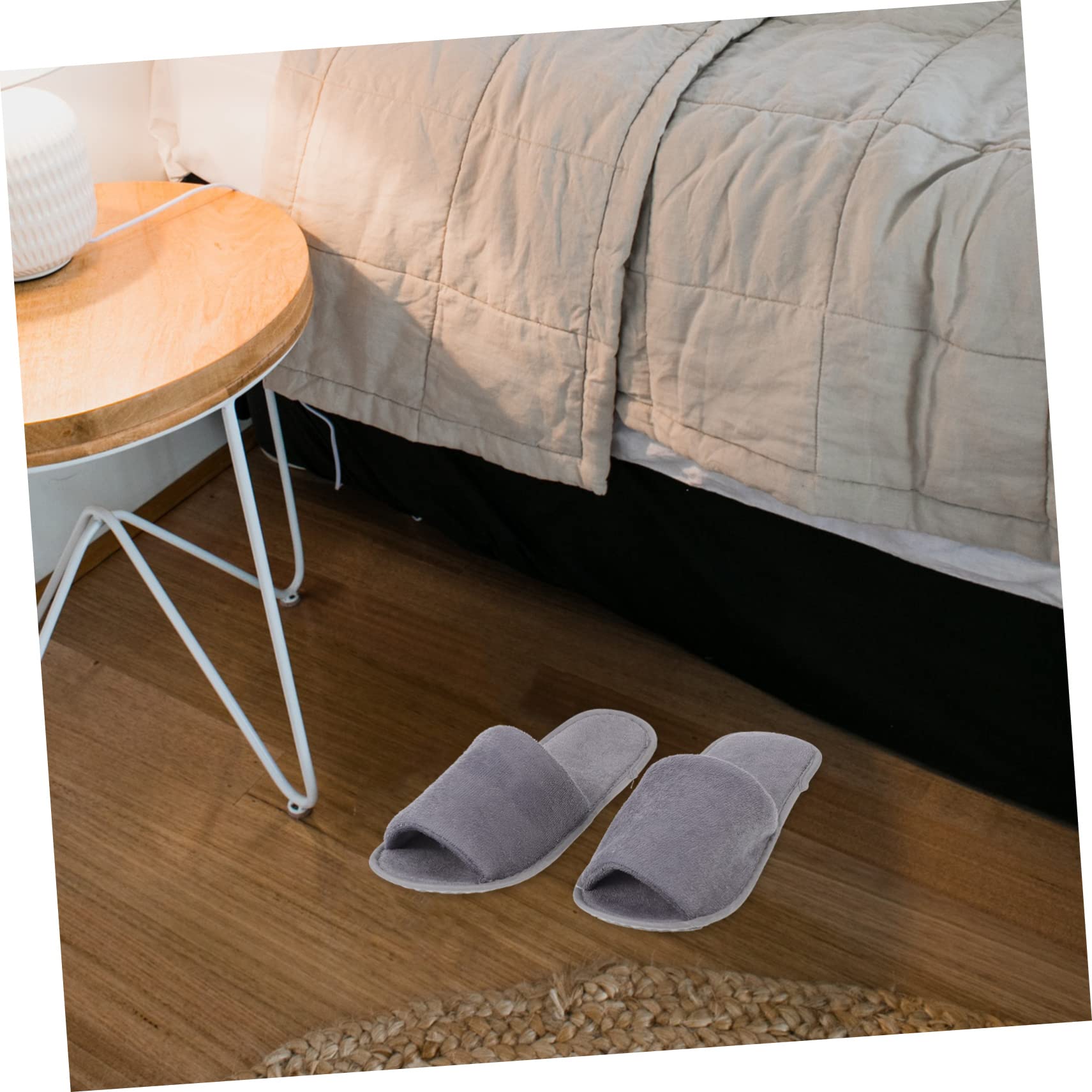 GLEAVI 2 Pairs Foldable Open Toe Slippers for Women - Soft Portable Hotel Slippers for Guests, Indoor House Slippers, Disposable Travel Slippers - Perfect for Travel, Spa, Home & Hotel Use