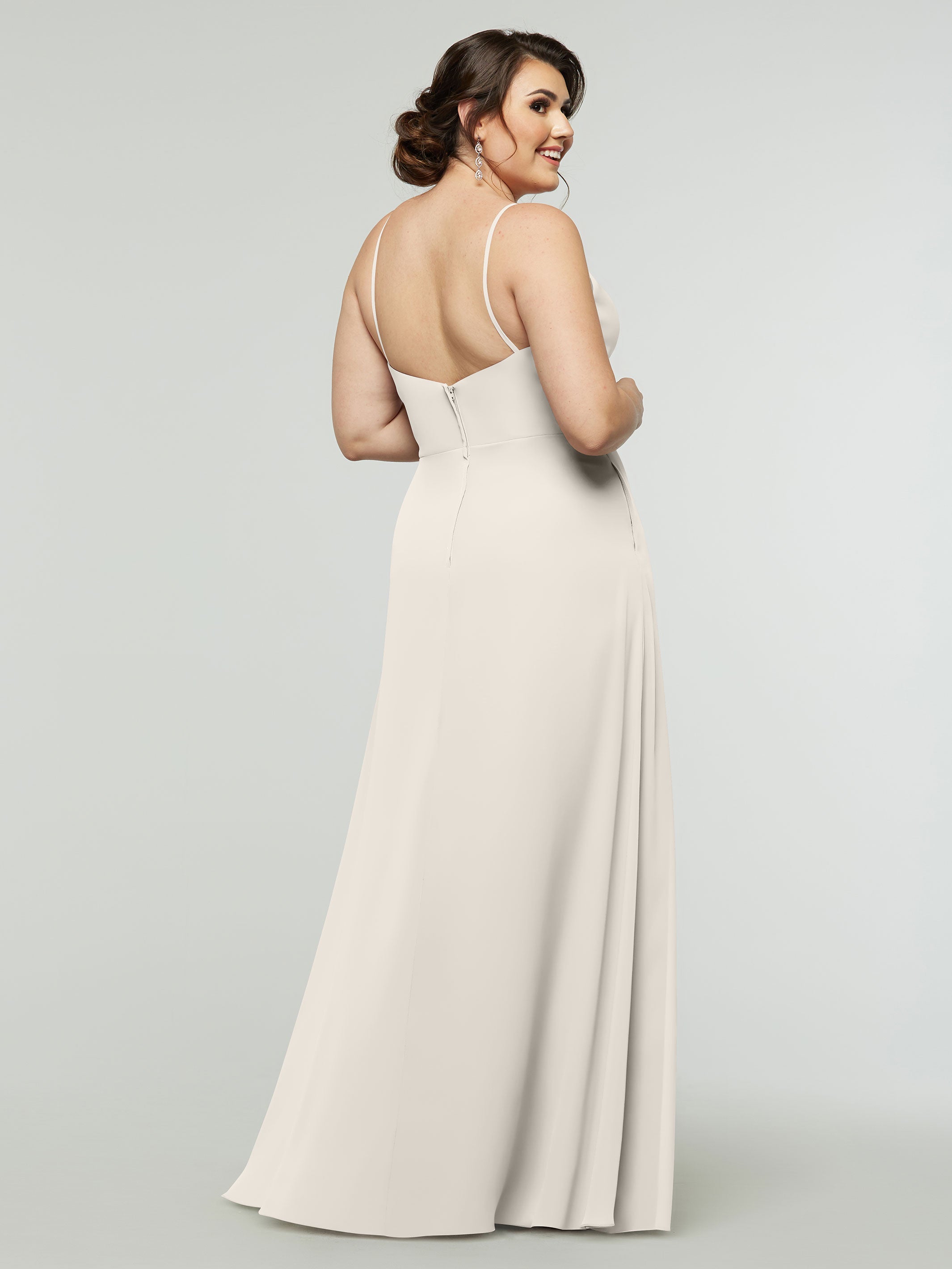 Elegant 80182 Chiffon A-Line Bridesmaid Dress with V-Neck & Spaghetti Straps - Perfect for Weddings, Prom & Formal Events