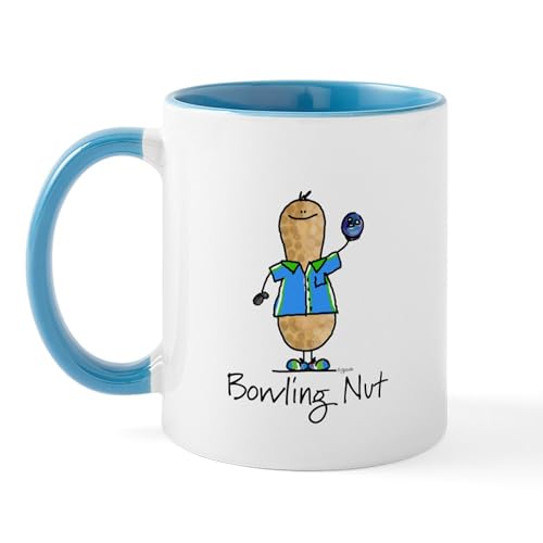 White/Blue Inside - Bowling Nut Mug