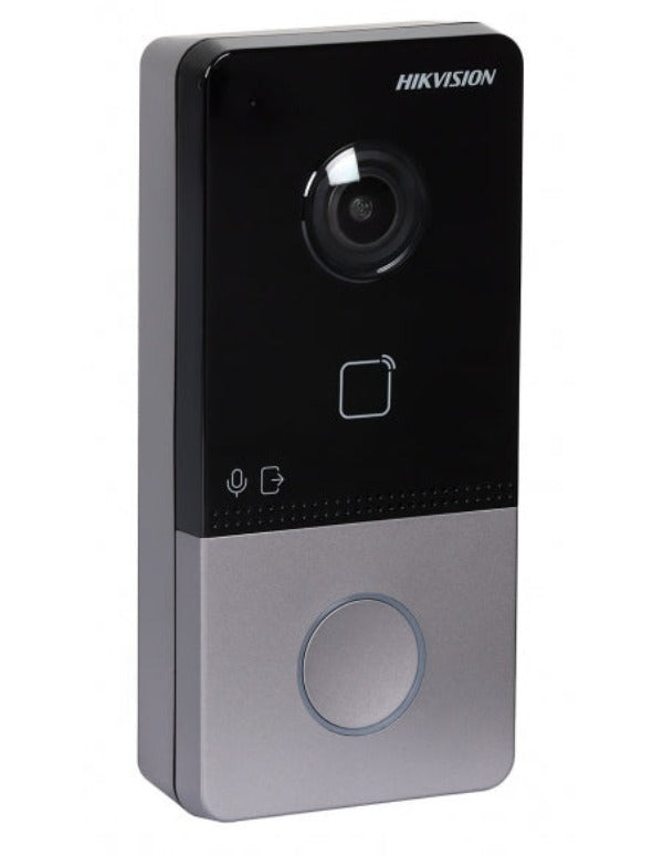 Hikvision DS-KV6113-WPE1(B) 2nd Gen IP Villa Door Station - HD Video Intercom, Night Vision, Weatherproof for Smart Home Security & Gated Communities