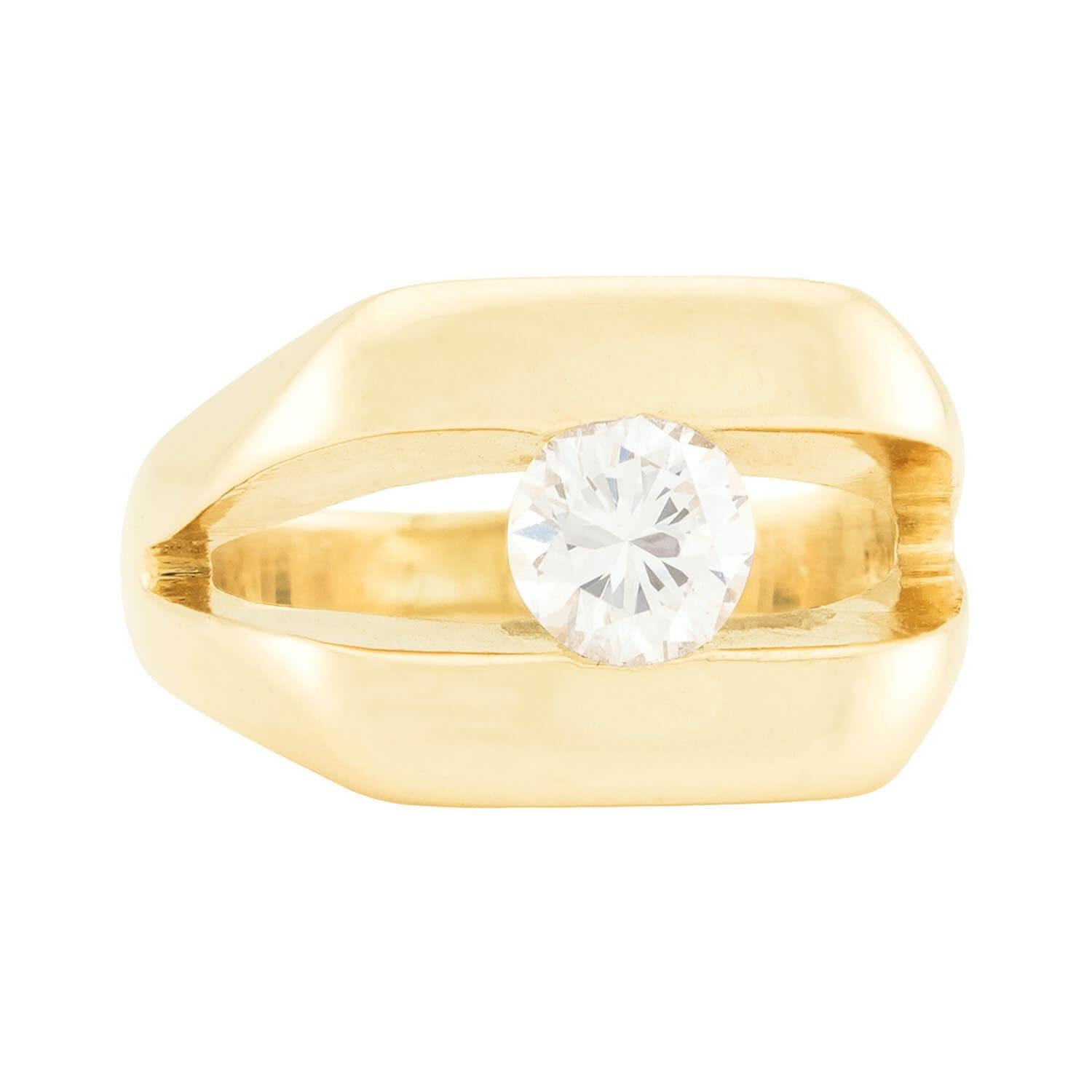 14K Gold Diamond Ring for Women - 0.75 Carat Solitaire Engagement Ring | Elegant Wedding Band, Anniversary Gift, Promise Ring for Her