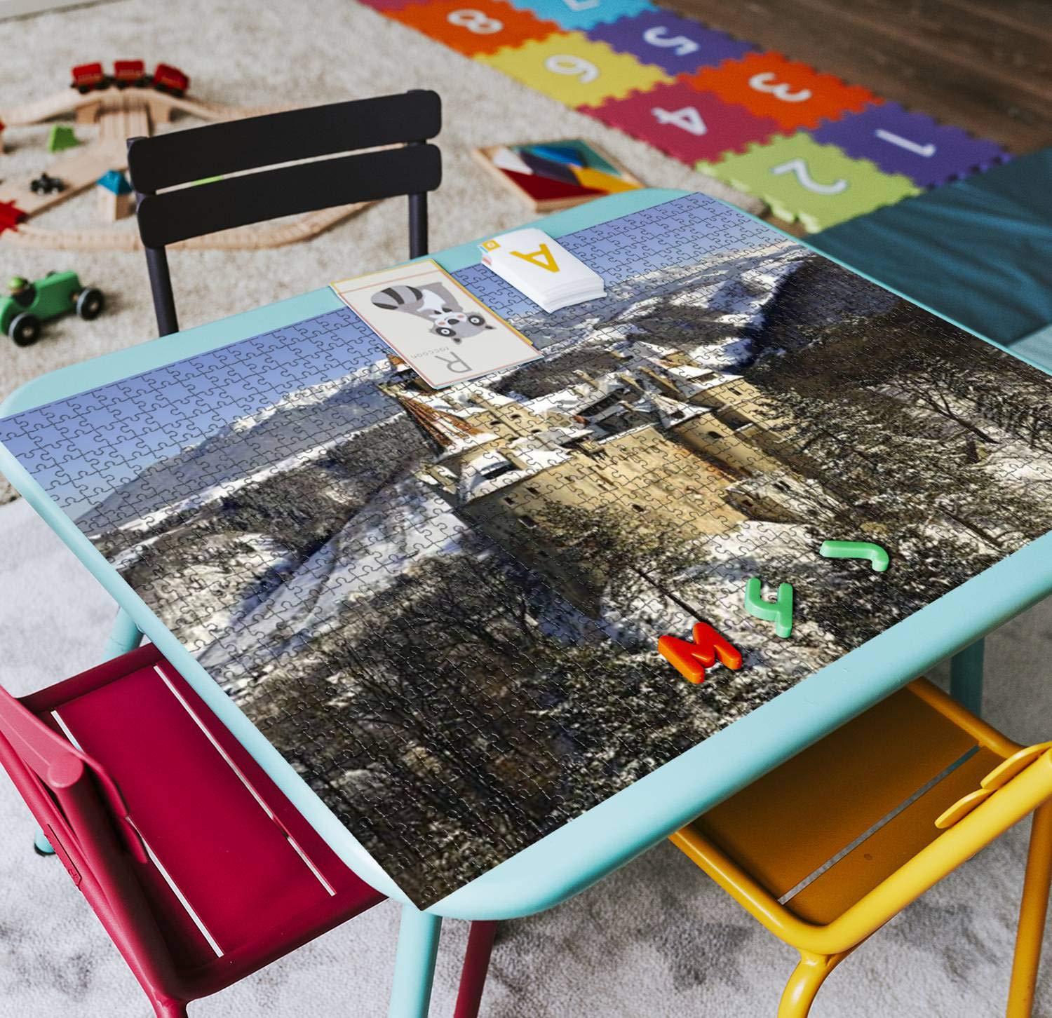 1000-Piece Wooden Jigsaw Puzzle - Dracula's Castle Transylvania Romania - Challenging Puzzle for Adults & Kids - Educational Brain Teaser & Stress Relief Game - Perfect for Family Game Night, Classroom Activities & Relaxation Therapy