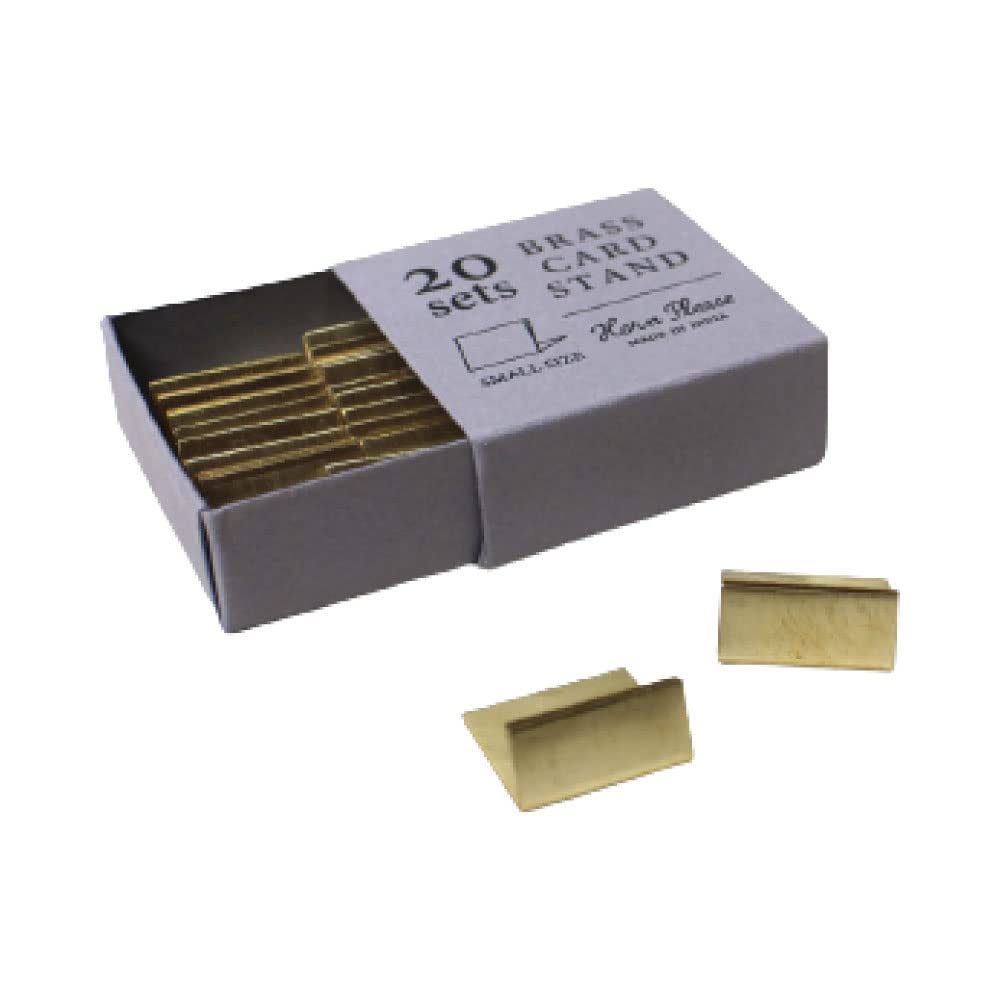 Premium Brass Price Tag Holders for Retail Displays - Set of 20 Durable Metal Card Stands for Product Pricing, Shelf Labels & Merchandising (Ideal for Boutiques, Gift Shops & Trade Shows)