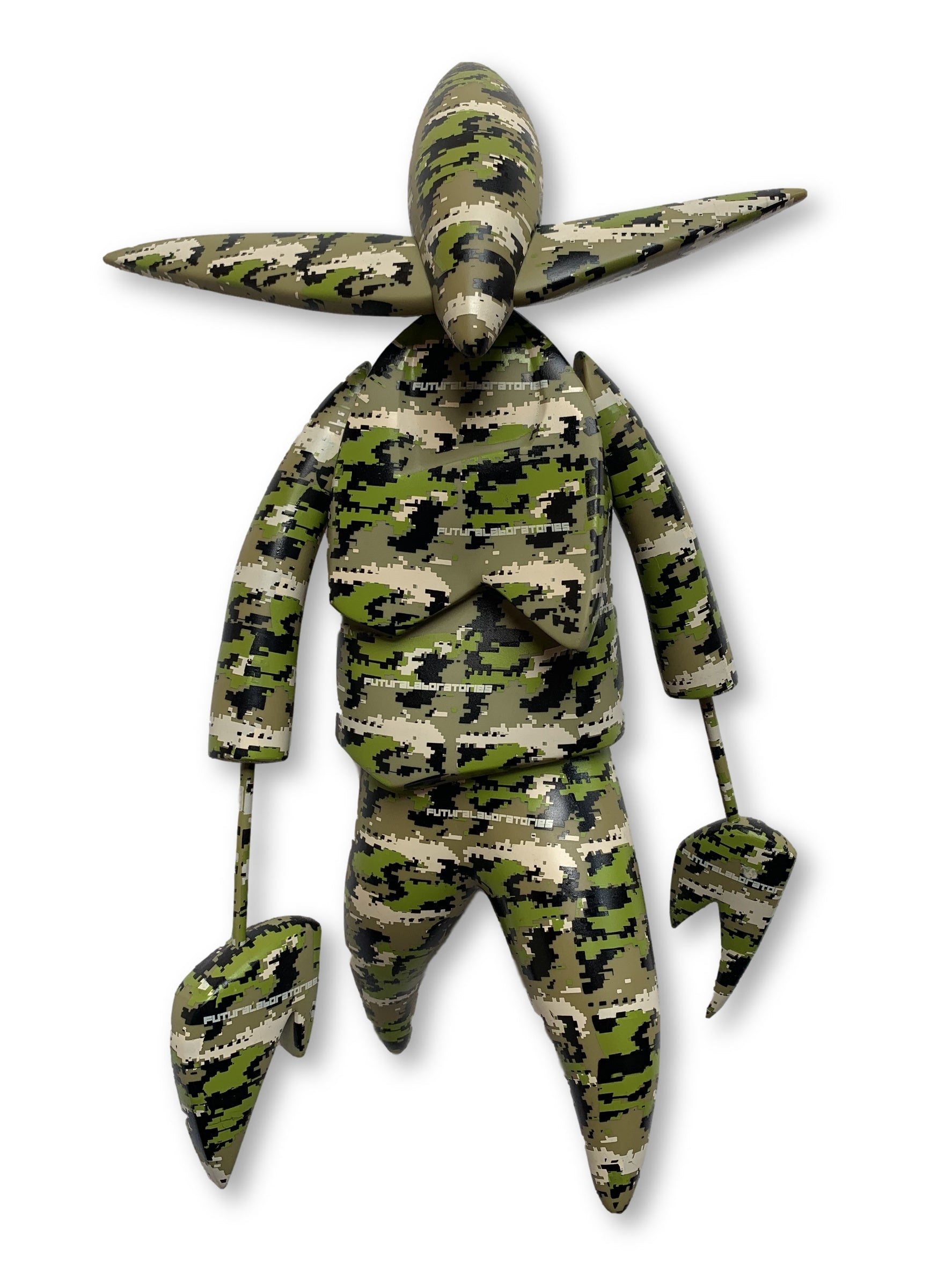 2000 Laboratories Nosferato Unkle Green Camo Collectible Figure - Perfect for Anime Fans & Urban Vinyl Collectors