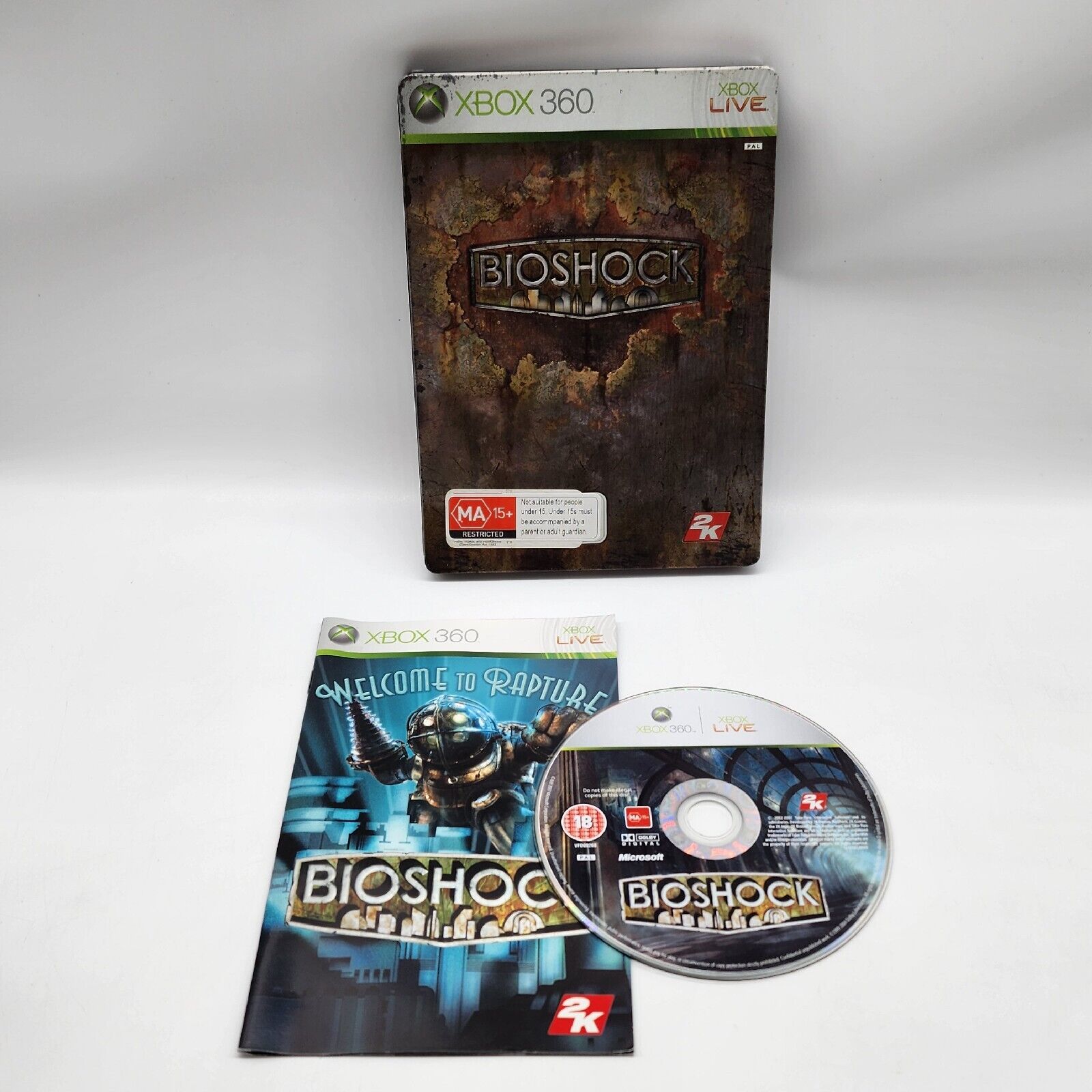 BioShock SteelBook Case - Xbox 360 Game (Complete Edition) | Collector's Edition for Gaming Enthusiasts | Perfect for Retro Gaming Nights and Collector's Displays