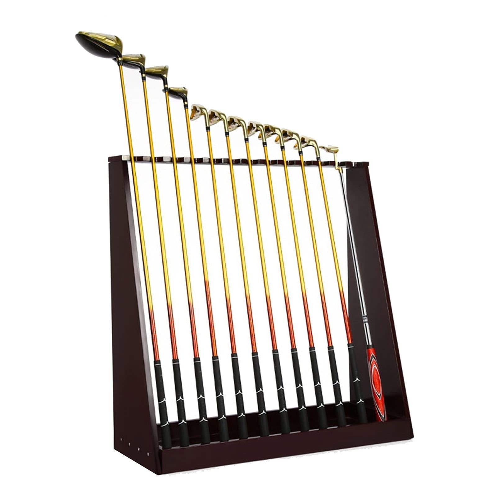 Premium Solid Wood Golf Club Organizer Stand - 13 Hole Golf Club Display Rack & Cue Storage Shelf (80×30×80cm) for Indoor/Outdoor Use - Perfect for Home, Office, or Golf Course Organization