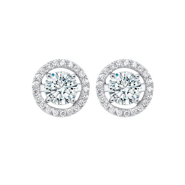 14K White Gold Diamond Earrings (1/4 CTW) - Elegant Stud Earrings for Women, Perfect for Weddings, Parties & Everyday Wear