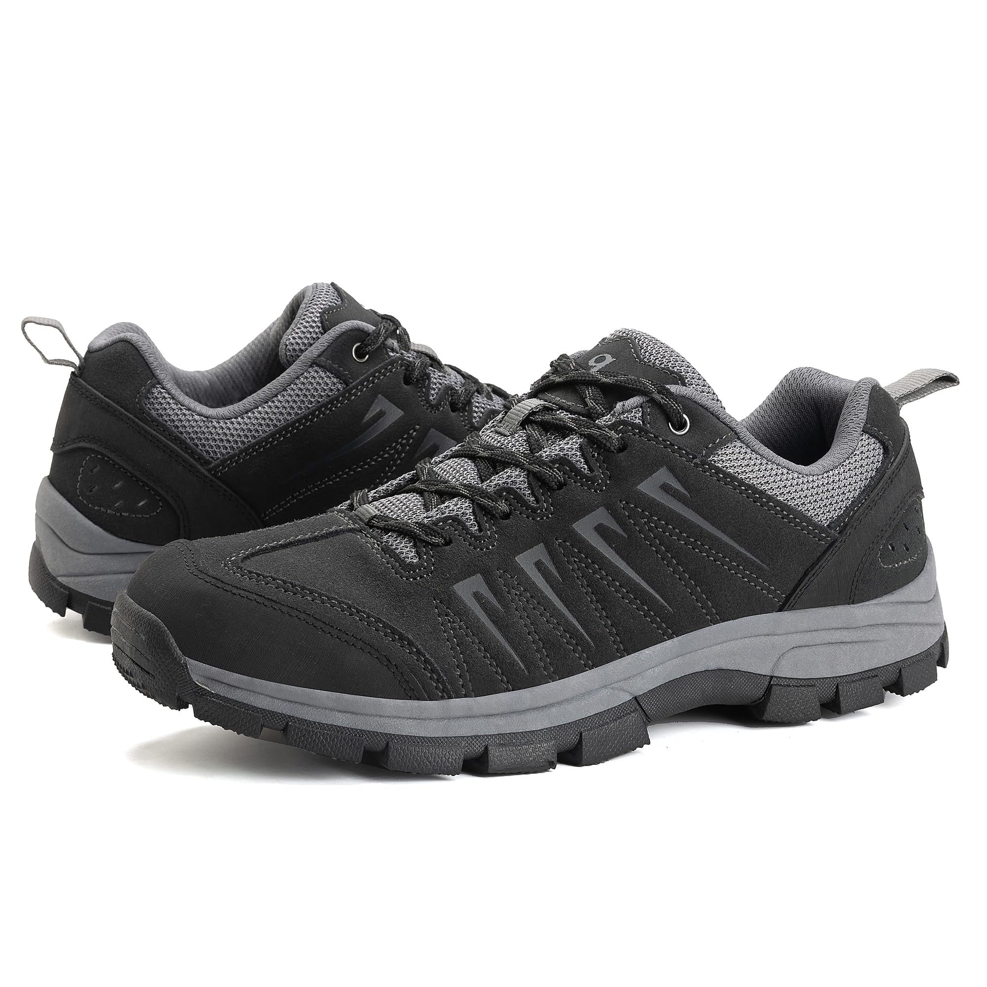 OL OUTJET LEGEND Men's Waterproof Hiking Shoes - Leather Lightweight Anti-Slip Outdoor Sneakers for Walking, Work & Trail Adventures