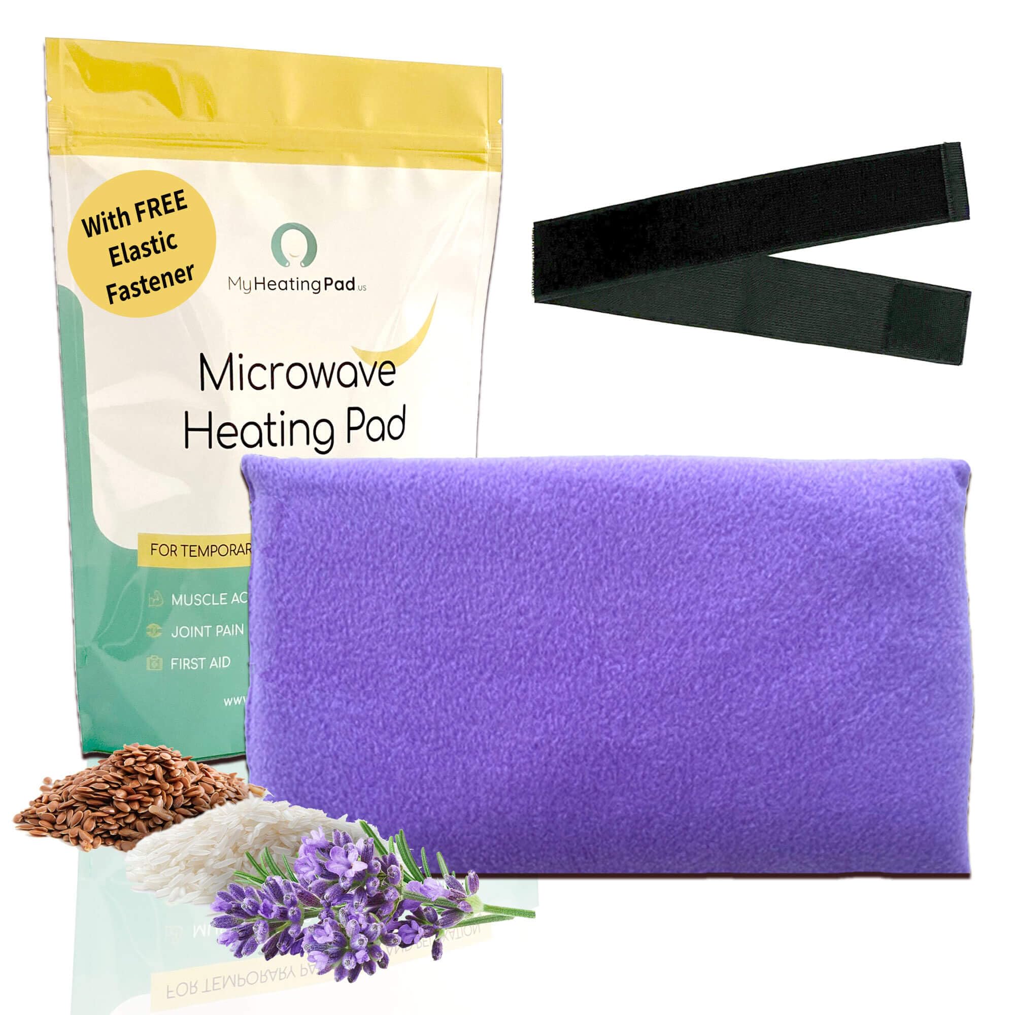 Microwave Heating Pad for Pain Relief - Moist Heat Therapy Pad for Joint & Muscle Pain, Cramps - Lavender Scented Hot & Cold Pack (Purple) - Perfect for Back Pain, Period Cramps & Post-Workout Recovery