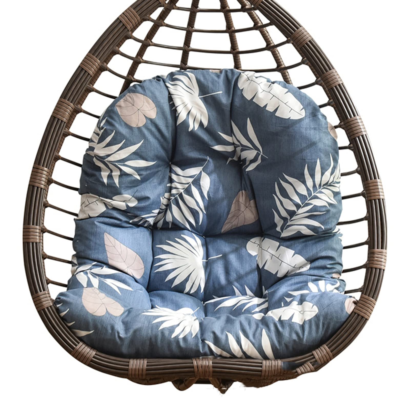 Premium Rattan Basket Swing Chair Cushion - Thick Soft Wicker Egg Hanging Chair Pad for Indoor/Outdoor Use - Perfect for Patio, Garden, Porch & Backyard Relaxation