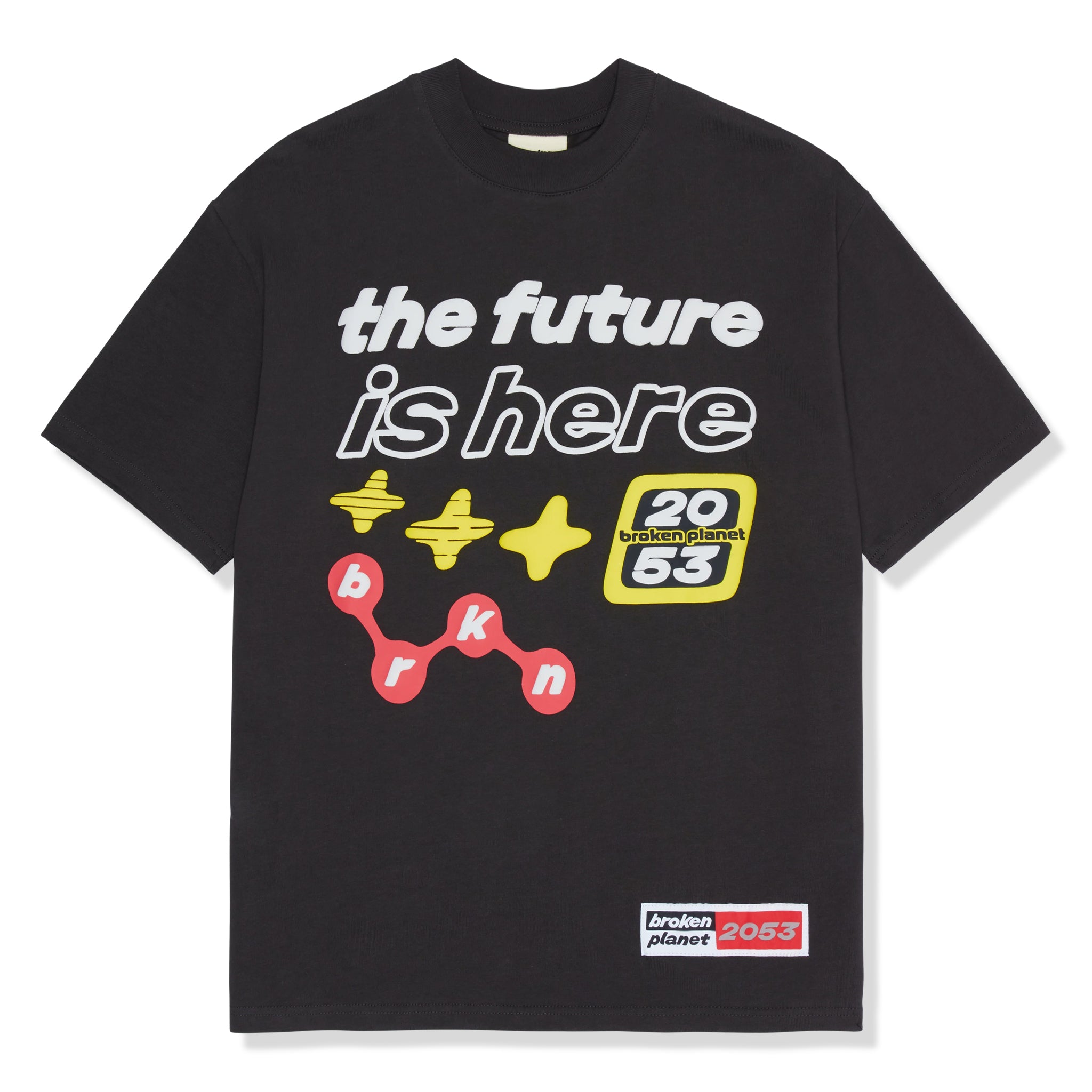 Broken Planet The Future Is Here Midnight Black T-Shirt | Trendy Graphic Tee for Men & Women | Perfect for Streetwear, Casual Outfits & Gifts