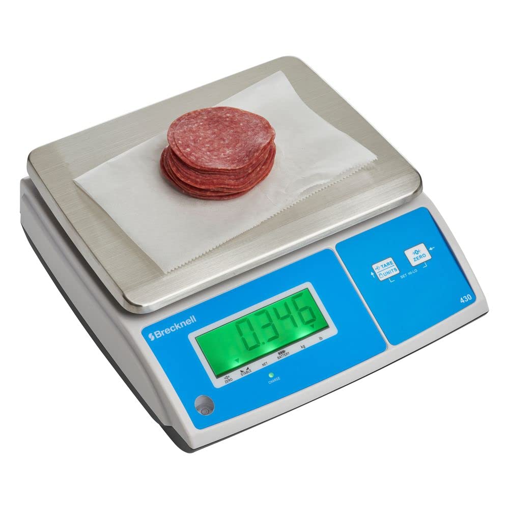 Brecknell 430-15 Precision Food Service Scale - 15 lb Capacity with 0.001 lb Accuracy | Perfect for Commercial Kitchens, Bakery Portioning & Deli Weighing