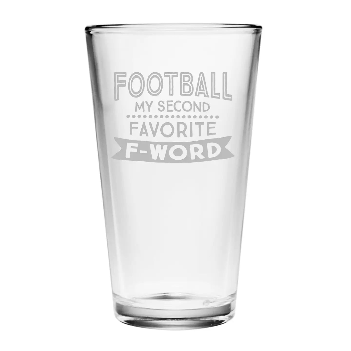 Favorite F Word Pint Glass - Funny Insult Beer Mug for Parties, Gifts & Bar Decor - 16oz Glass Cup for Beer, Cocktails & Drinks