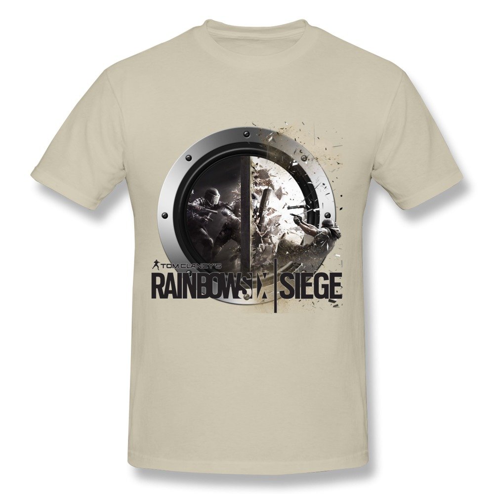 QMY Men's Cool Rainbow Six Siege Graphic T-Shirt - Size S - 100% Cotton Casual Gaming Tee for Men - Perfect for Gaming, Cosplay & Everyday Wear