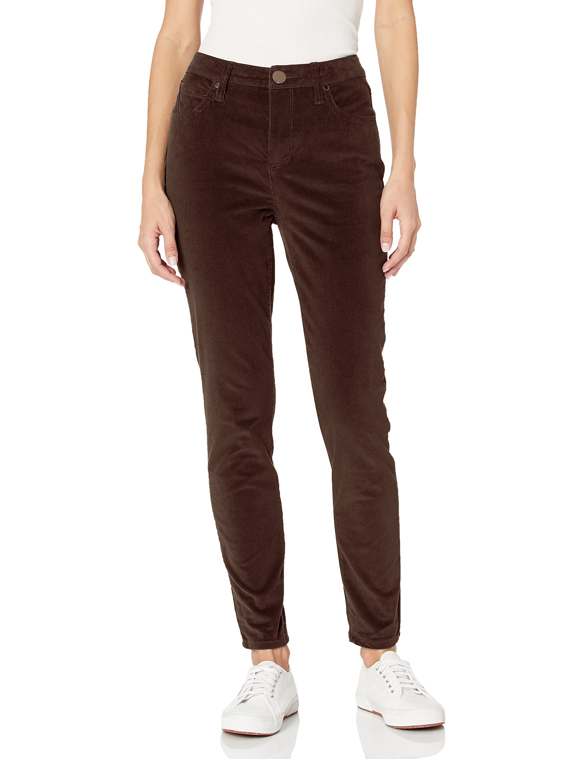 Seven7 Women's Ultra High Rise Skinny Corduroy Pants - Stretch Comfort Fit for Work, Casual & Fall Fashion