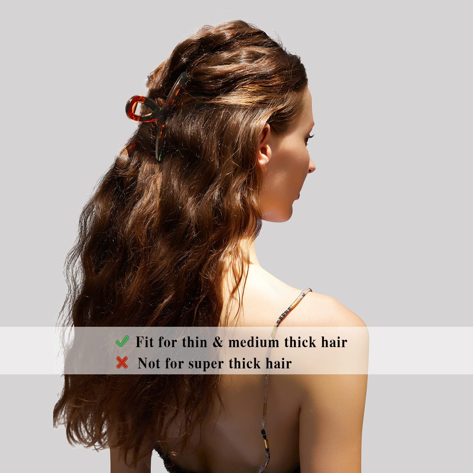 **No-Slip Softwrap Hair Claw Clips – 4 Inch Large Matte & Shiny Butterfly Clamps for Women & Girls – 4 Pack (2 Matte + 2 Shiny) – Perfect for Thin, Fine, or Thick Hair – Great for Work, Gym, and Everyday Styling**