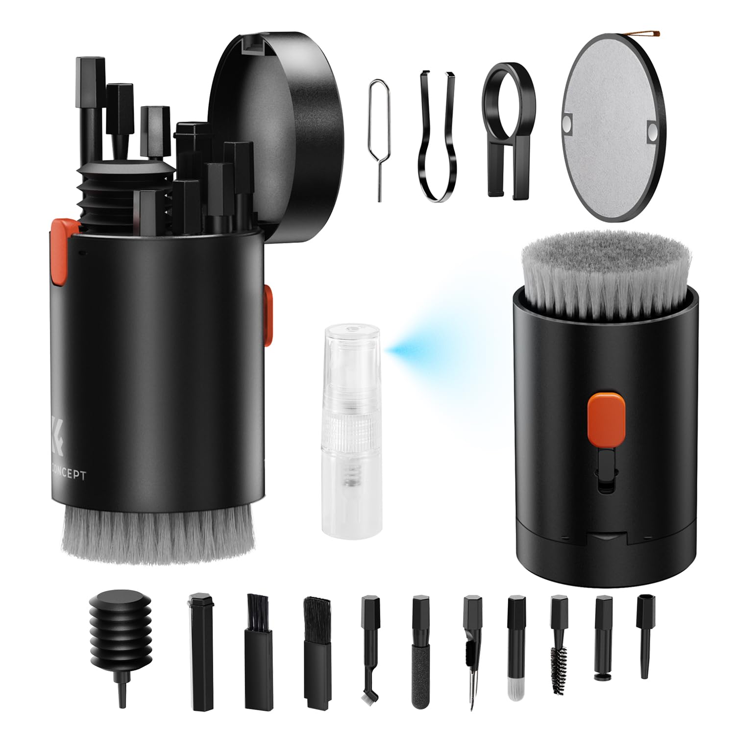 K&F Concept 20-in-1 Keyboard Cleaning Kit - Professional Laptop & Electronic Device Cleaner for iPhone, AirPods, MacBook, iPad, Camera, PC Monitor, Earbuds, TV & Tablet Screens - Perfect for Home, Office & Travel Use
