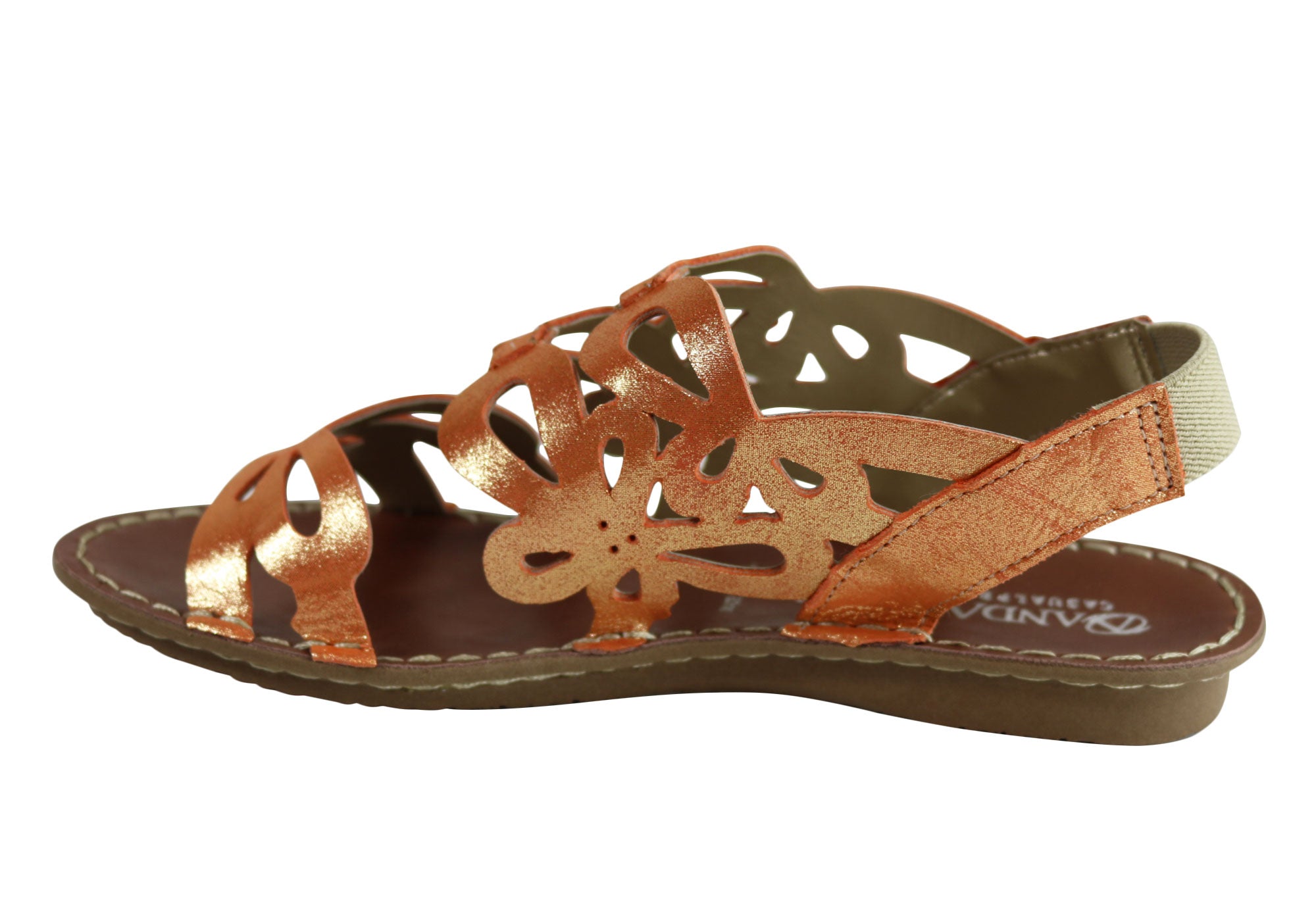 Andacco Desiree Women's Comfortable Flat Leather Sandals - Handmade in Brazil - Perfect for Beach, Vacation & Summer Outfits