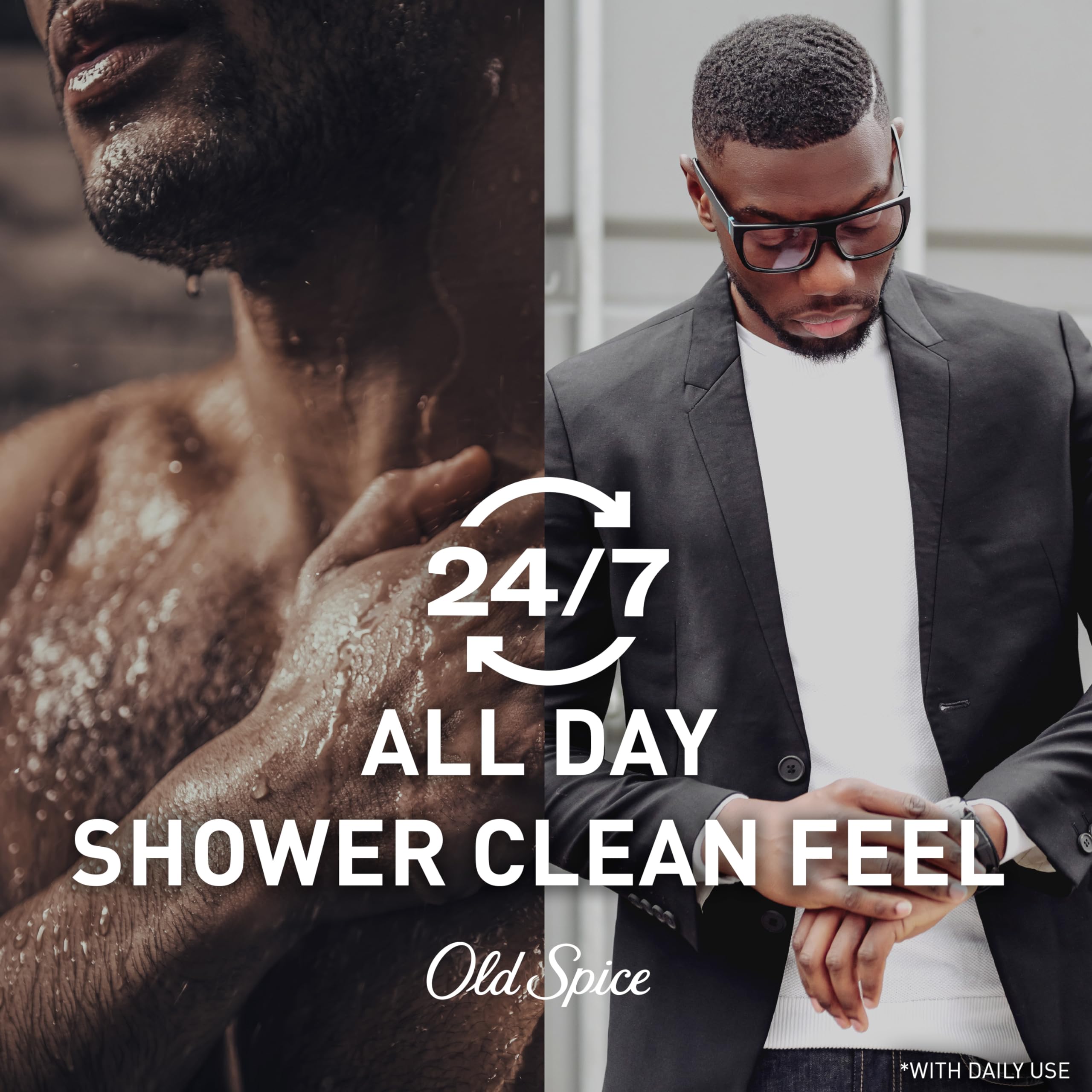 Old Spice Men's Body Wash - 24/7 Shower Fresh with Long-Lasting Cedarwood Scent, Swagger Red Collection, 33.4 fl oz (Pack of 4) | Refreshing Daily Shower Gel for Gym, Work & Active Lifestyle